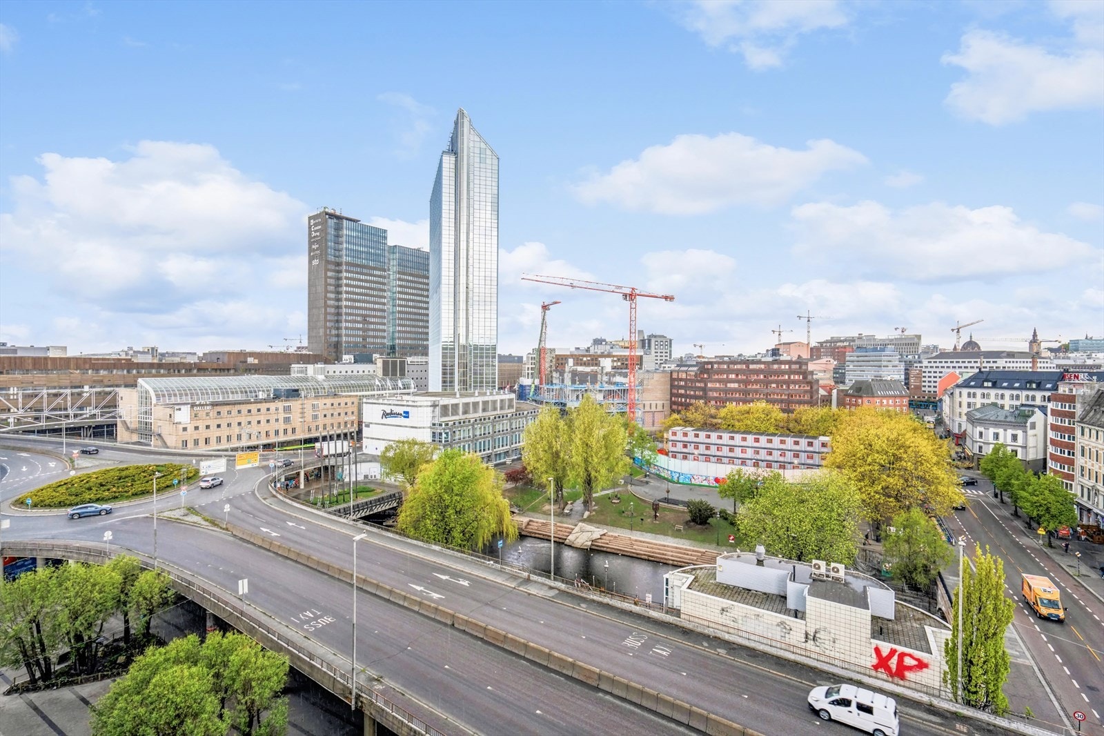 Utsikt fra balkong. Galleribilde
