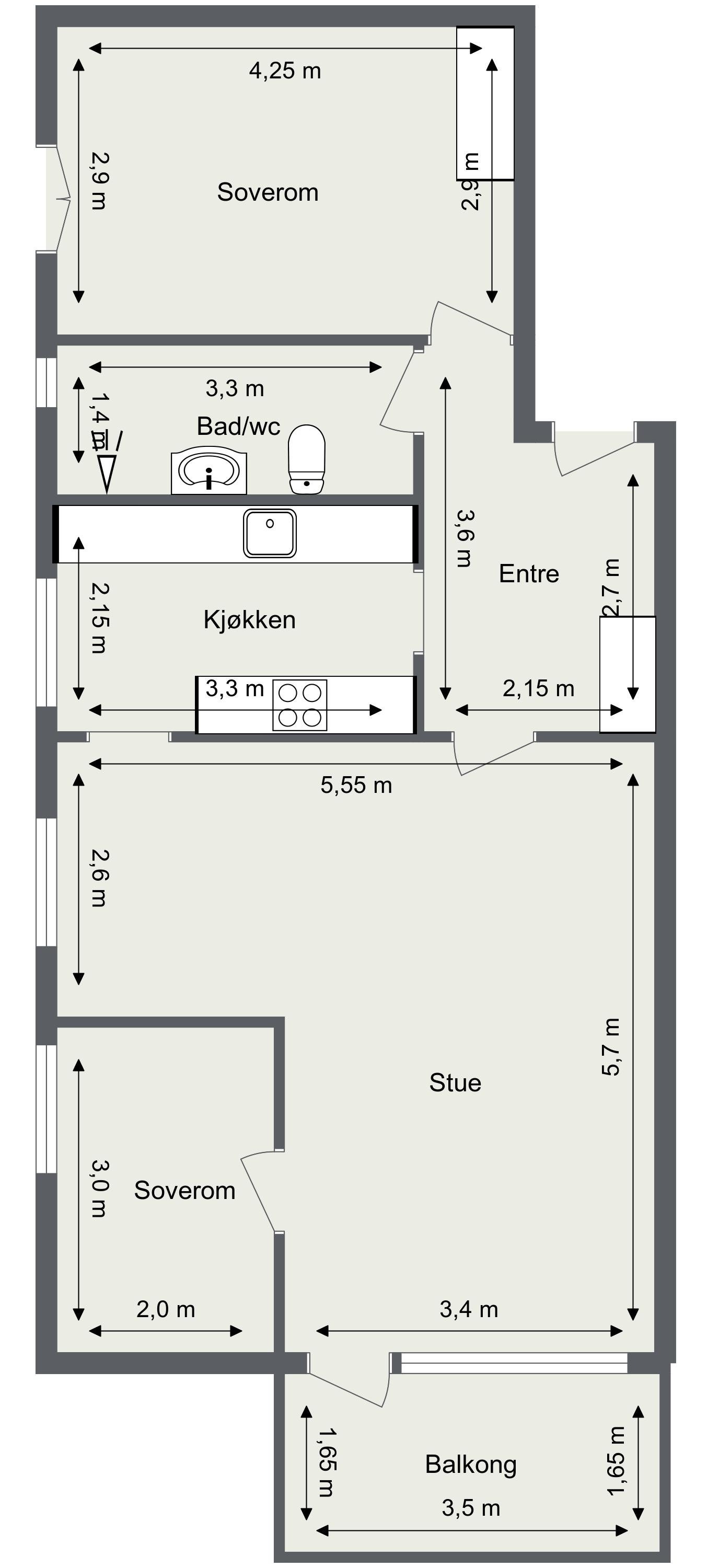 Plantegning Galleribilde
