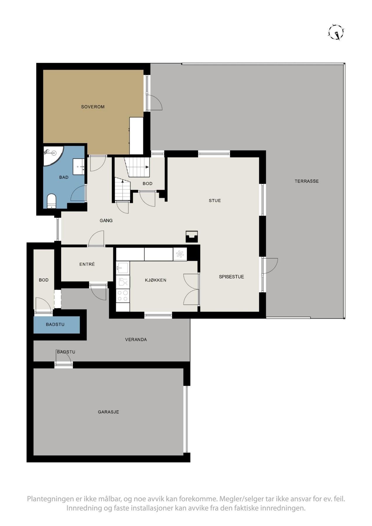 Plantegning av 1. etasje Galleribilde