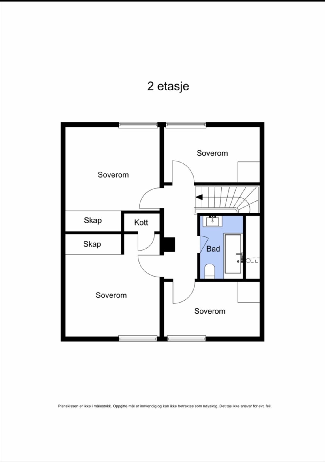 Planløsning- 2. etasje Galleribilde