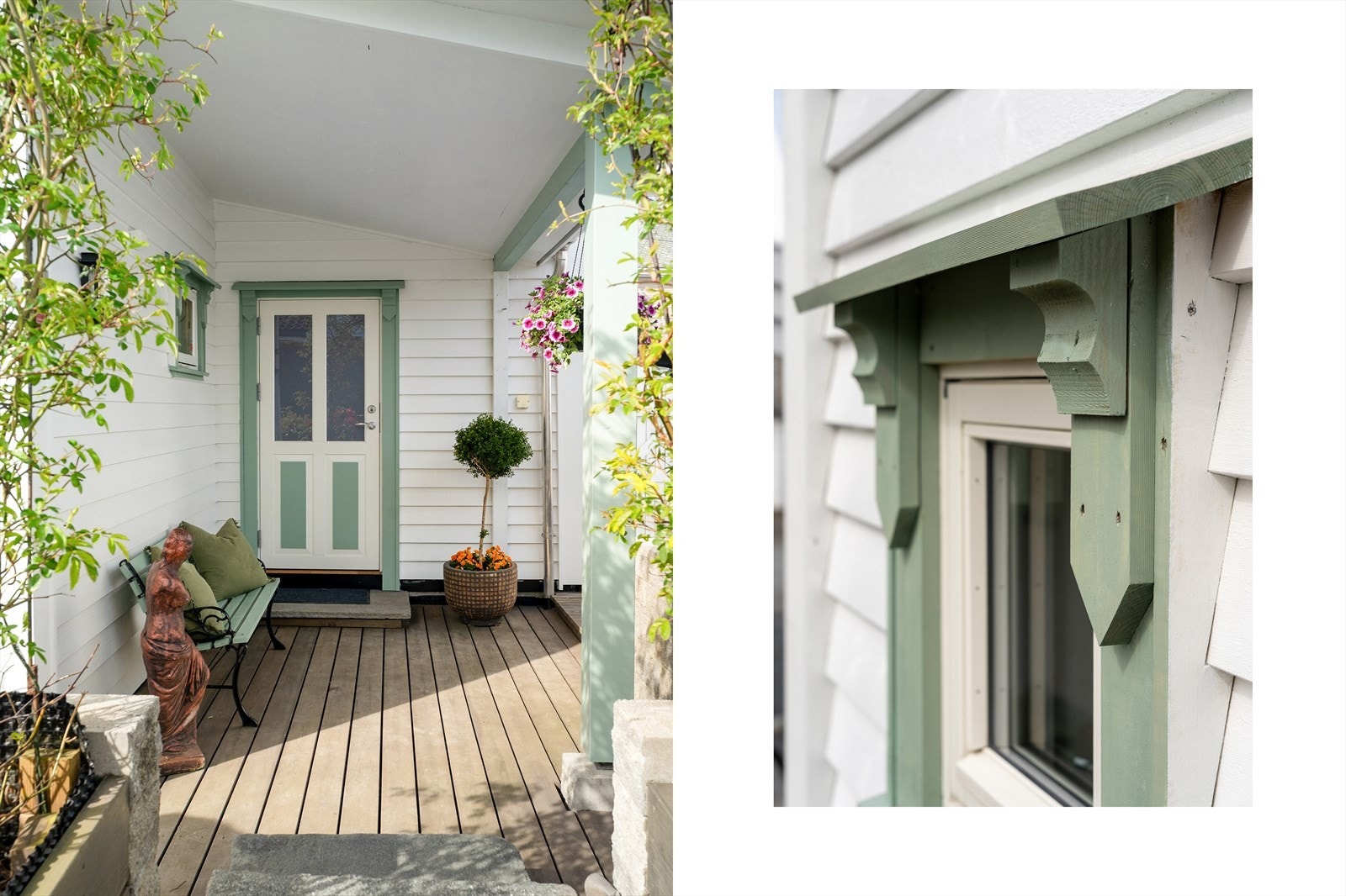 Boligen er holdt i en gjennomtenkt fargepalett både utvendig og innvendig. Her er ingenting er overlatt til tilfeldighetene. Galleribilde