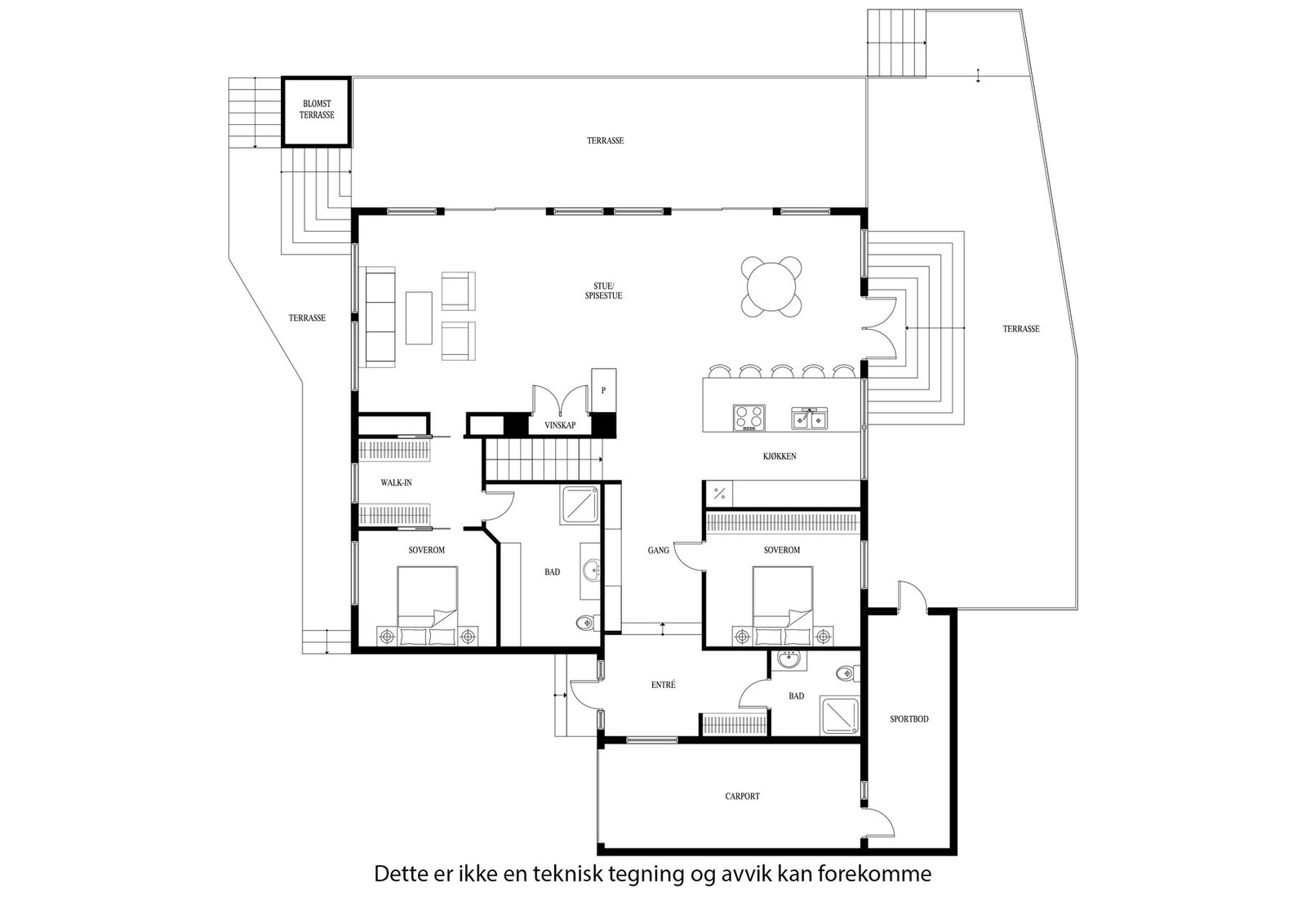 Plantegning hovedetasjen Galleribilde