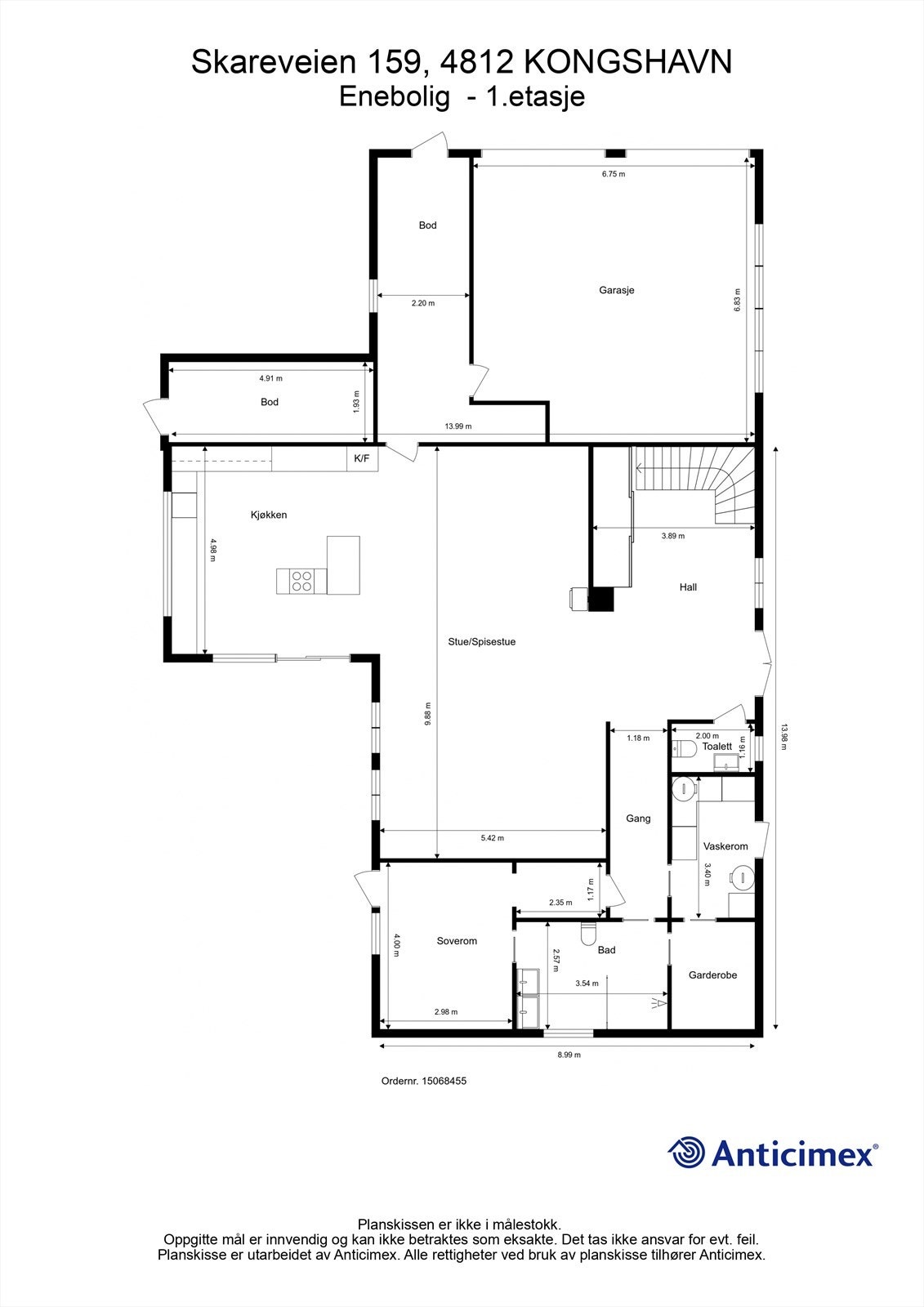 Plantegning 1. etg. Galleribilde