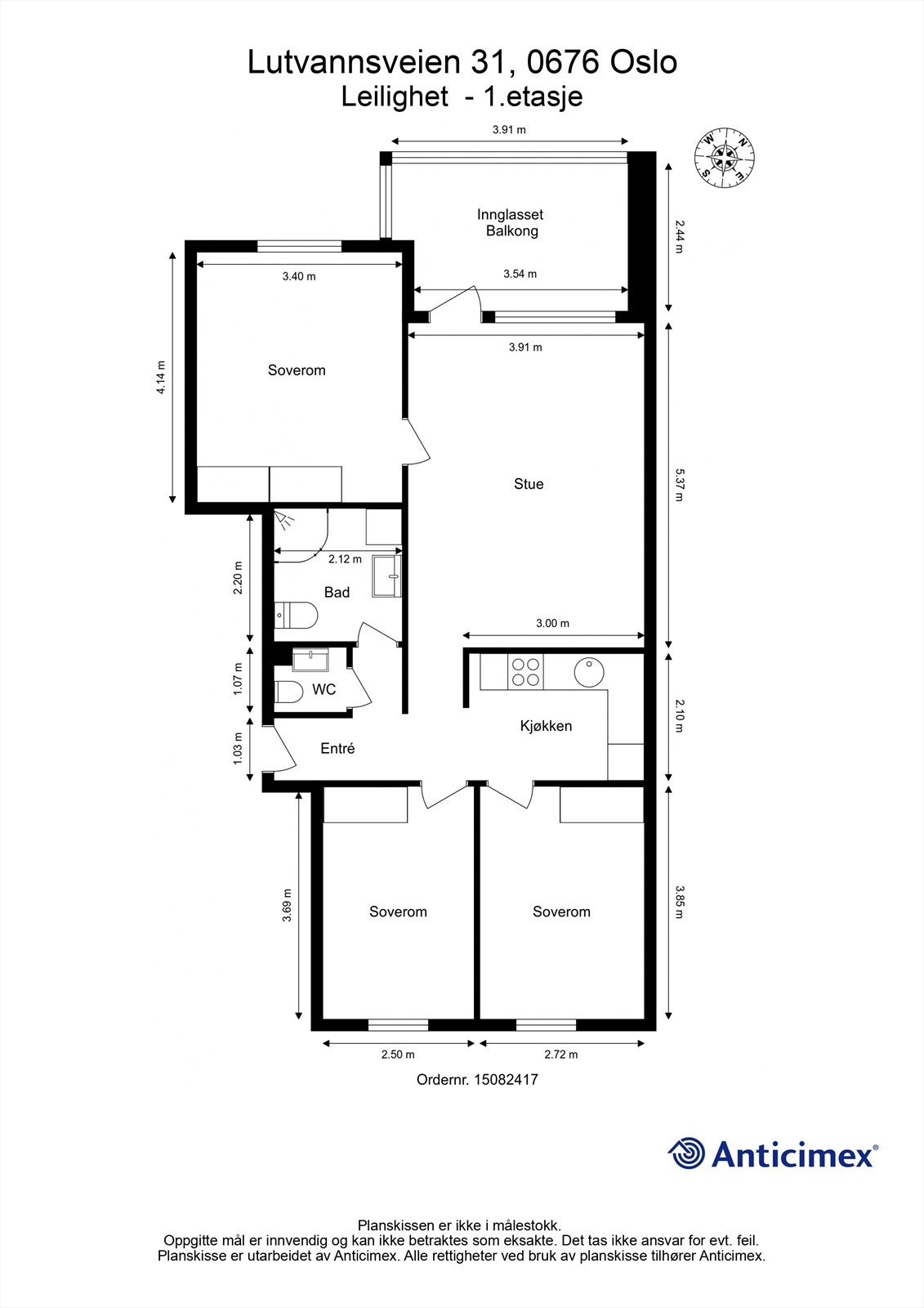 Plantegning-Leilighet - 1.etasje Galleribilde