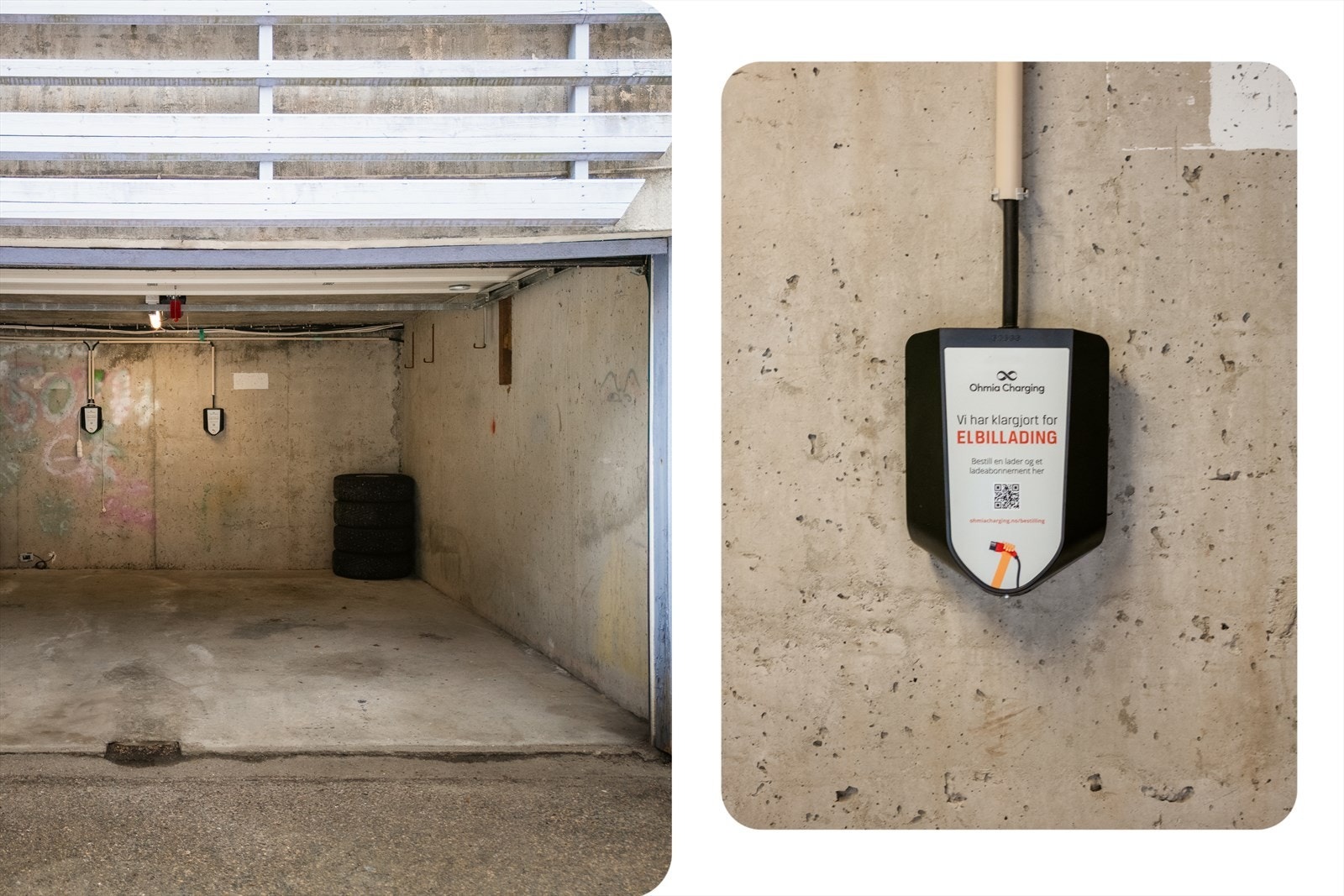 Mulighet for innstallering av elbil-lader. Galleribilde