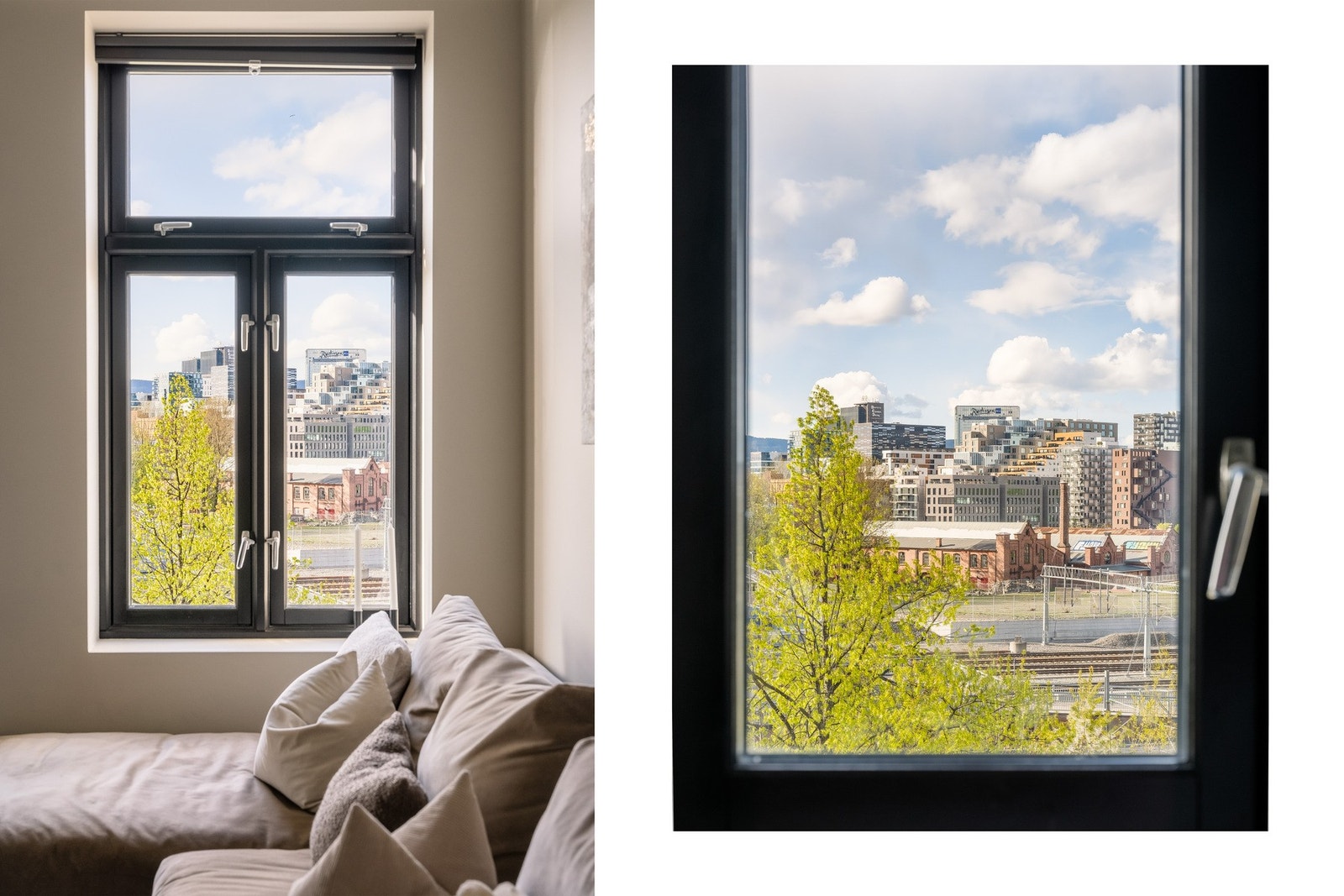 Fra stuen har du også en nydelig utsikt over Middelalderparken og Bjørvika! Galleribilde