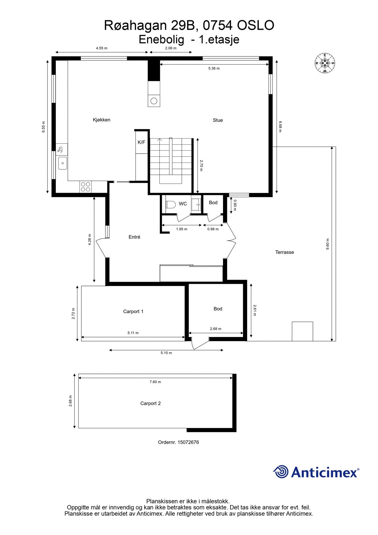 Plantegning 1.etg Galleribilde