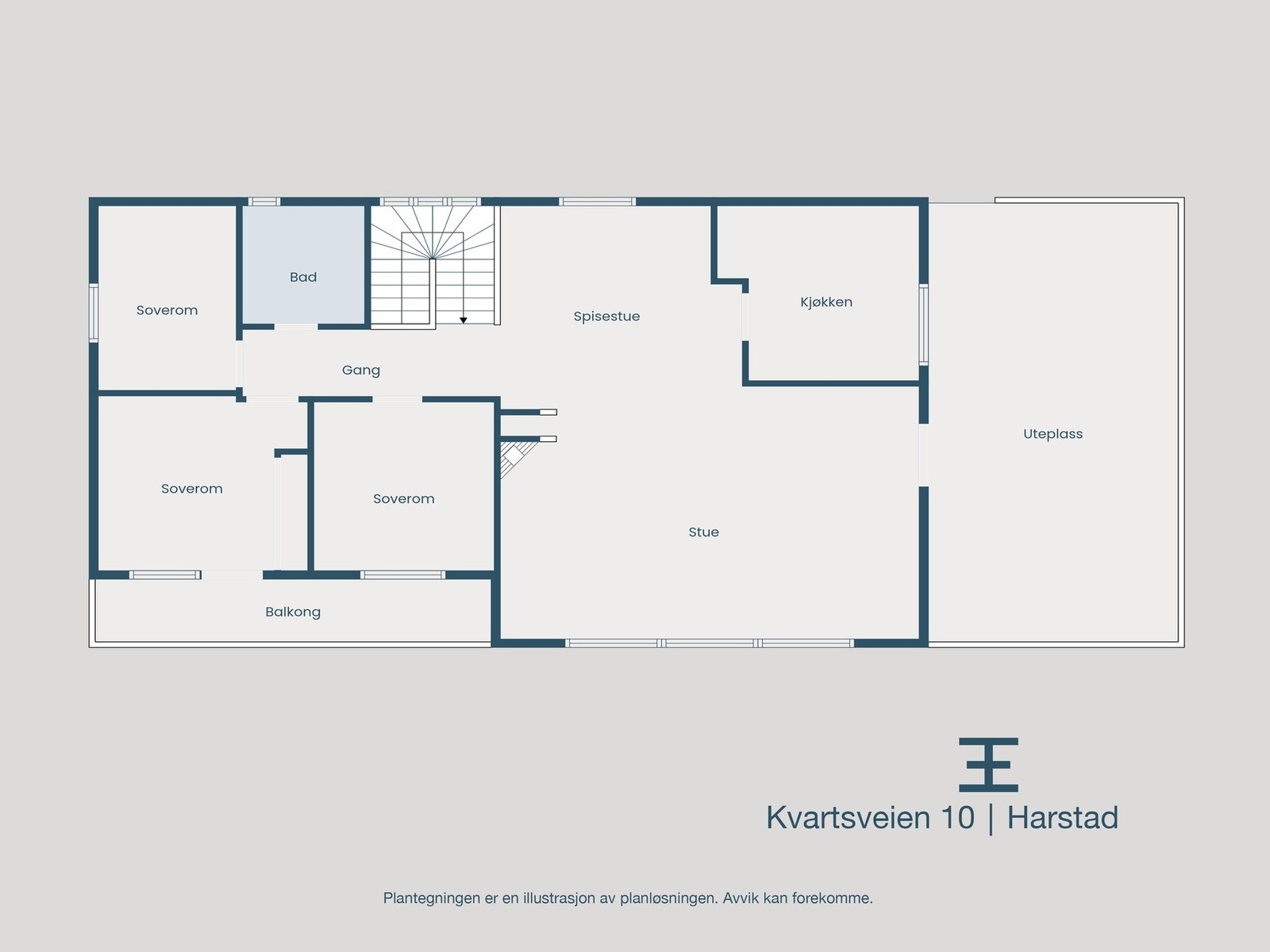 Plantegning 1. etasje Galleribilde