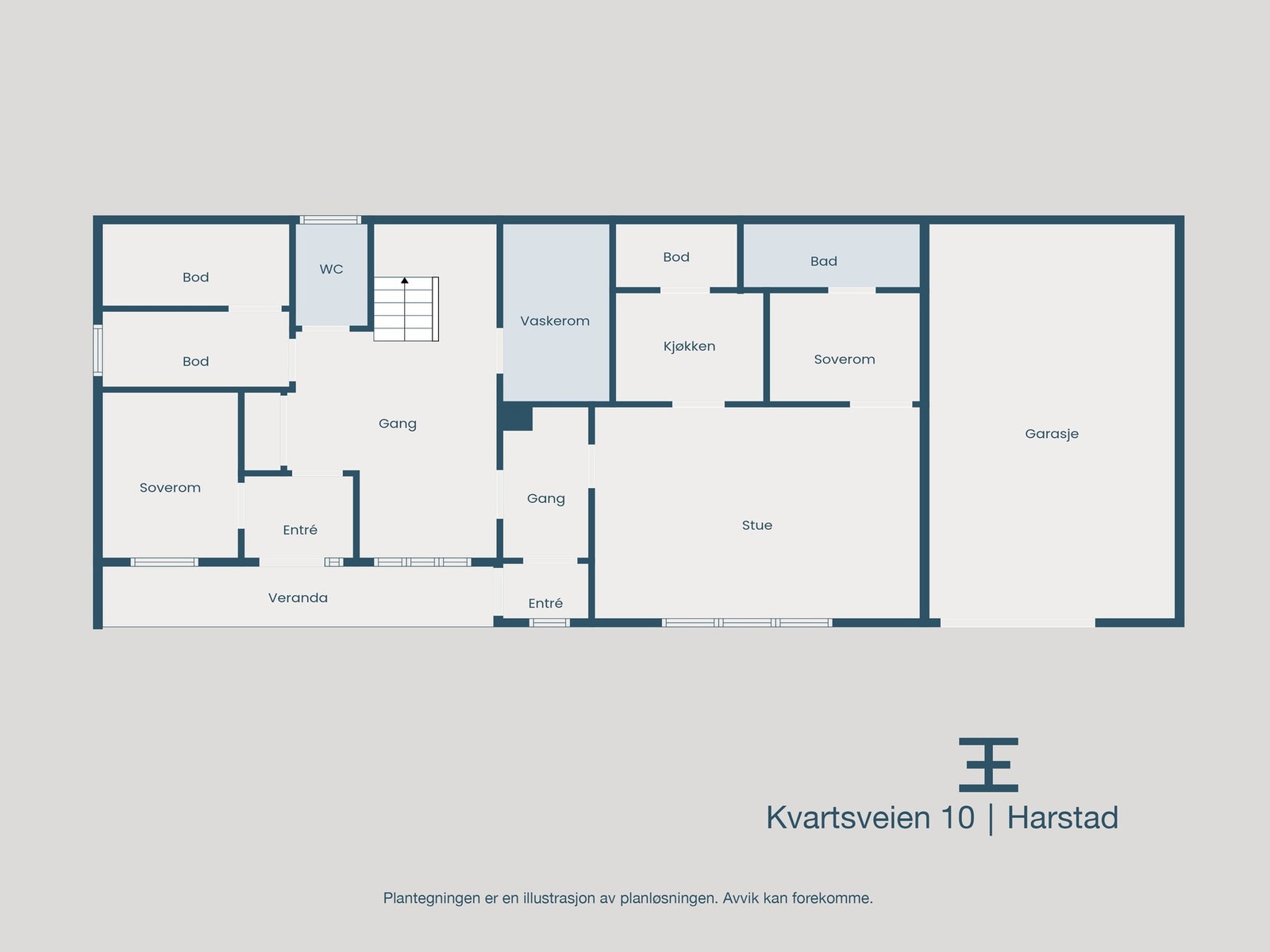 Plantegning underetasje Galleribilde