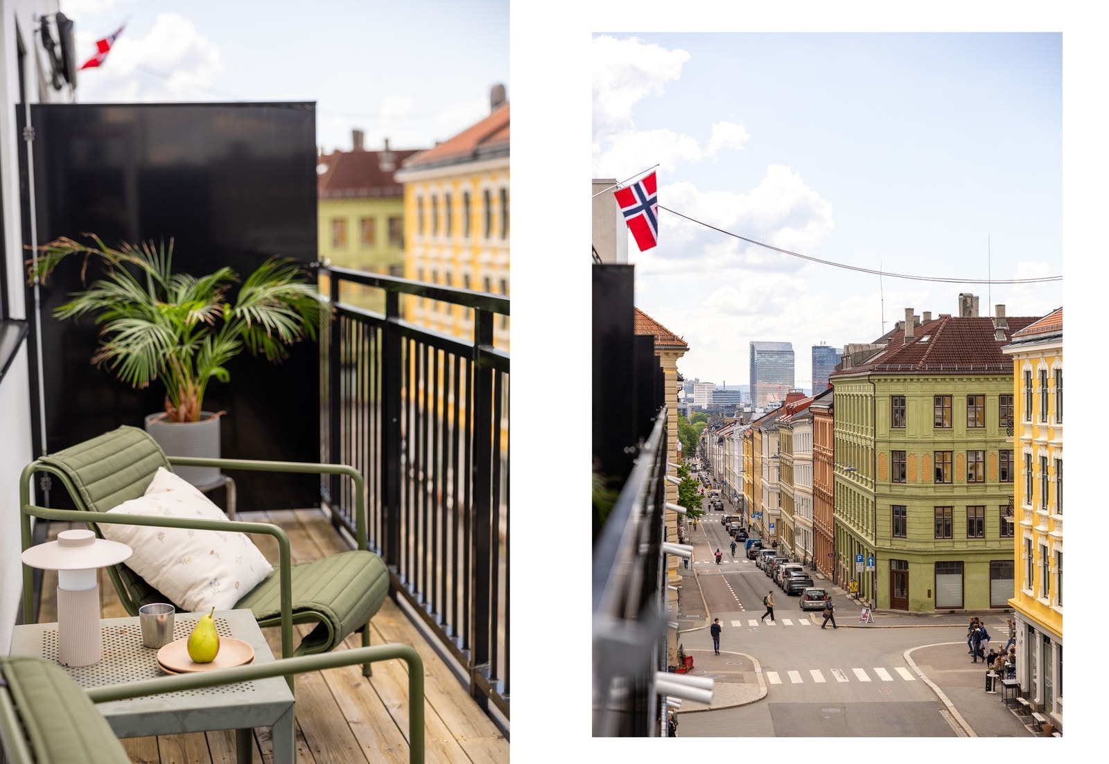 Hele leiligheten er vendt mot Markveien. Galleribilde