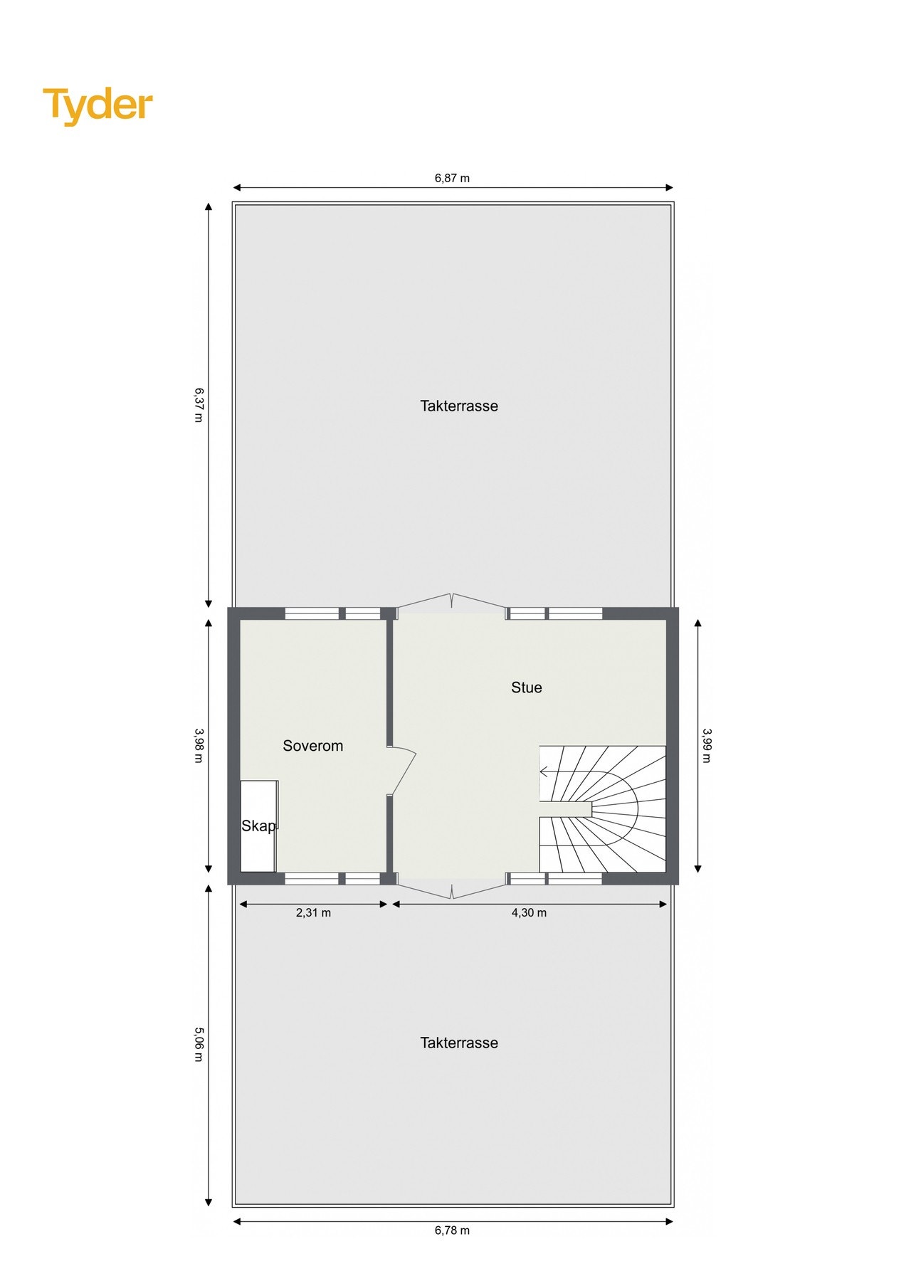 Plantegning 5. etasje Galleribilde