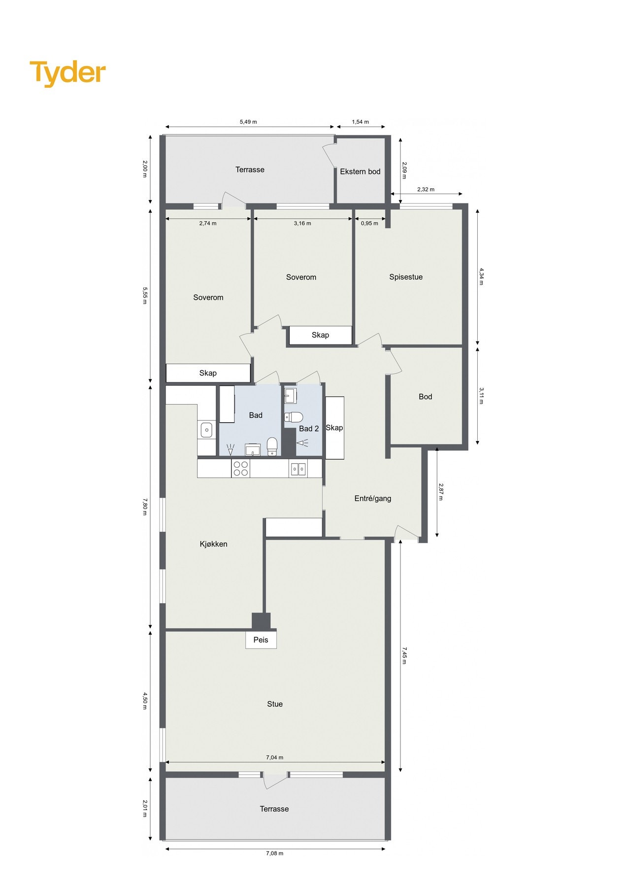 Planskisse Galleribilde