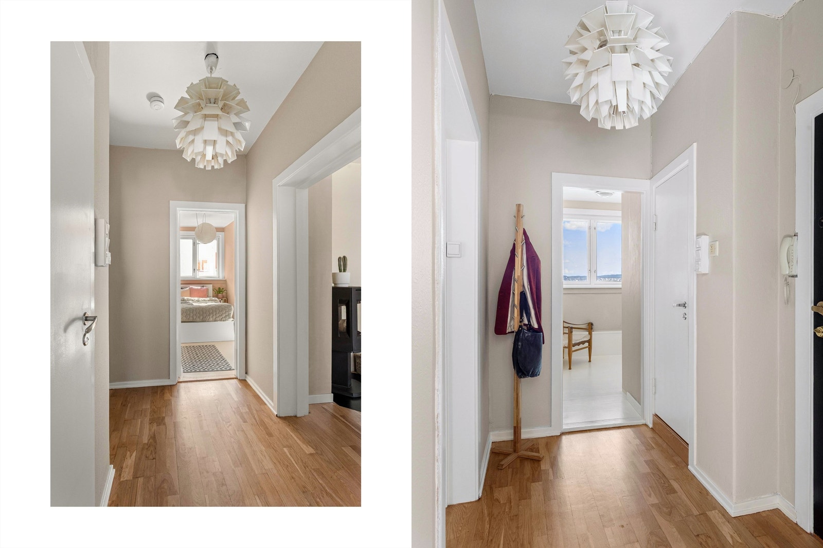 Her er det god plass til å henge fra seg yttertøyet og sette fra seg sko. Galleribilde