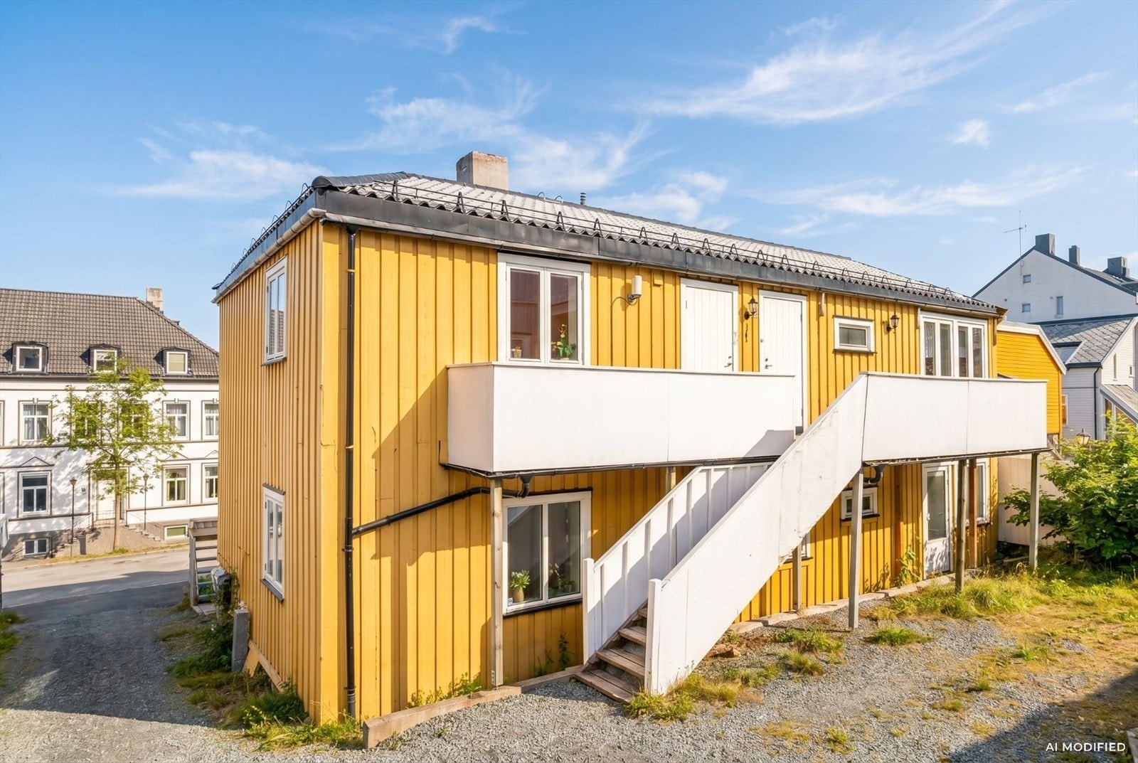 Sameiet har vedtatt rehabilitering av fasade, terrasse og ny markterrasse. Galleribilde