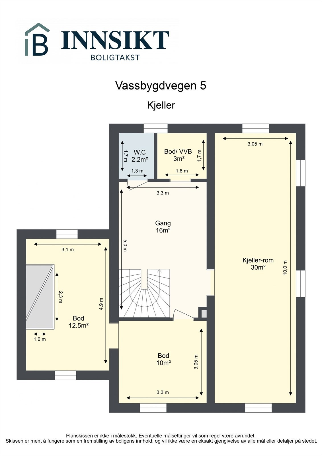 Planskisse kjeller Galleribilde