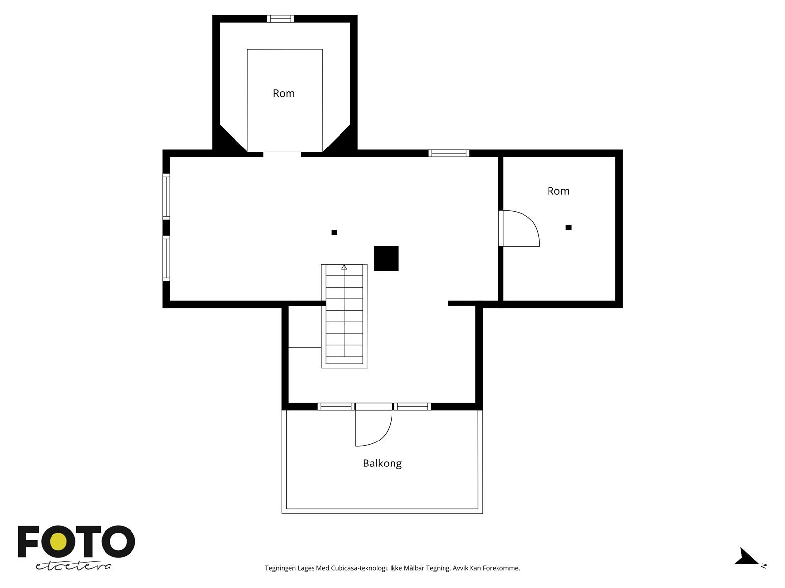 Veiledende plantegning - Ikke målbar over loft Galleribilde