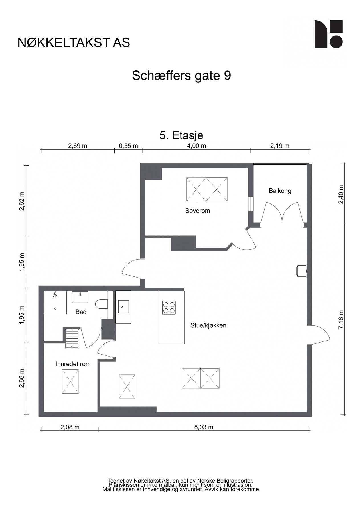 Plantegning 5.etg. Galleribilde
