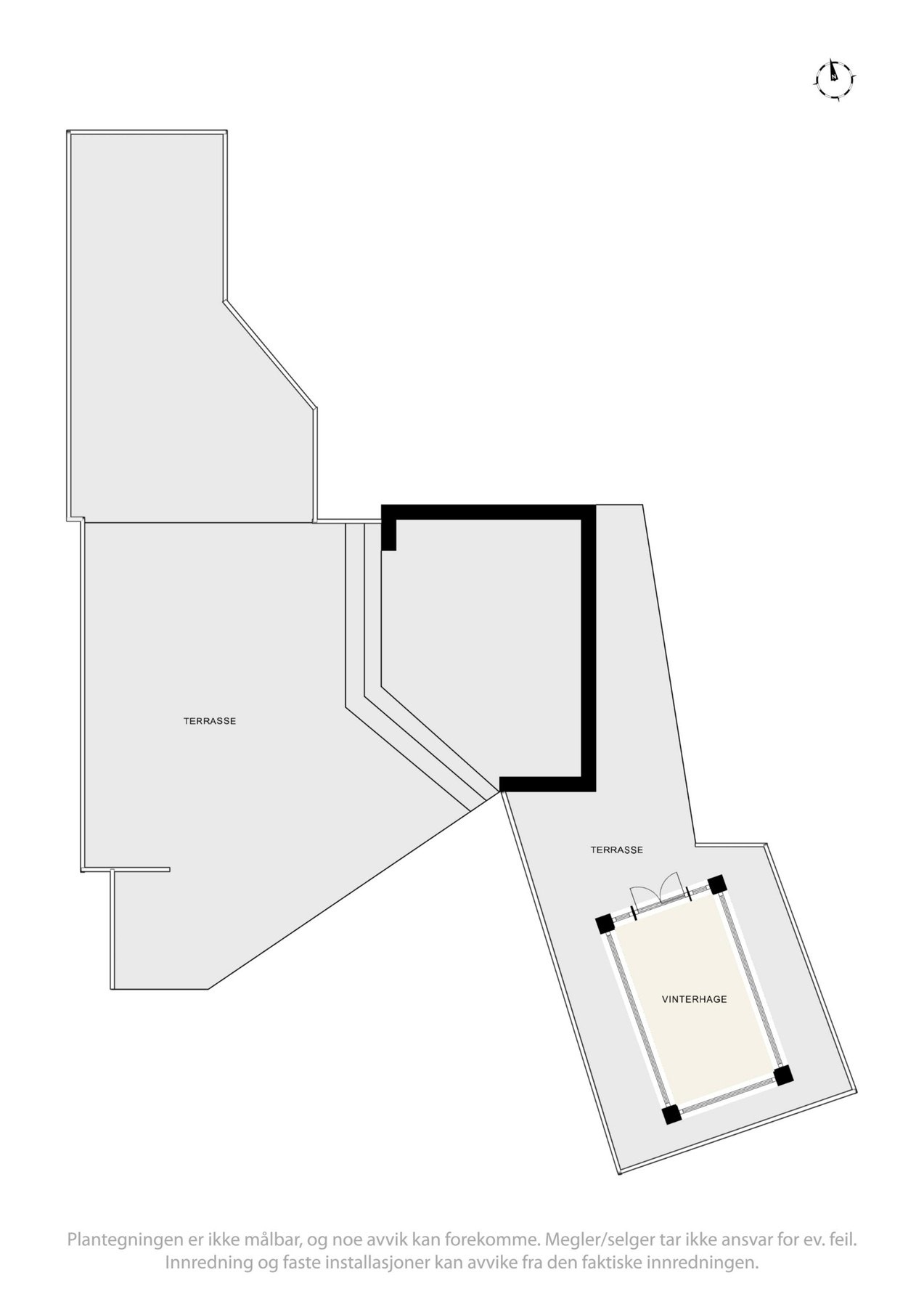 Plantegning utestue og terrasseanlegg Galleribilde