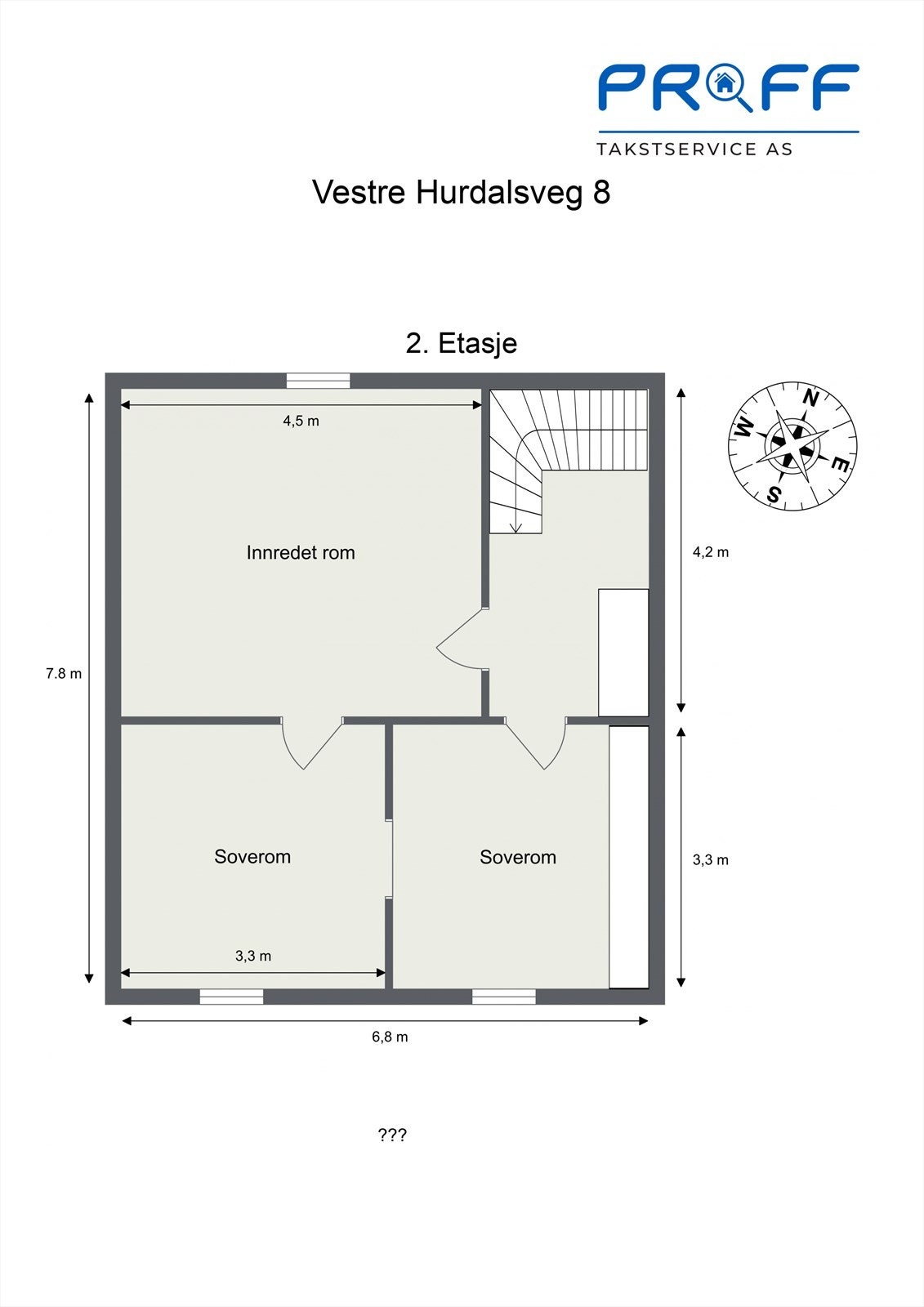 Plantegning av boligens 2. etasje. Galleribilde