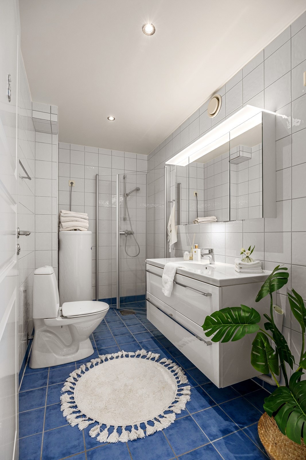 Det er opplegg for vaskemaskin på badet Galleribilde