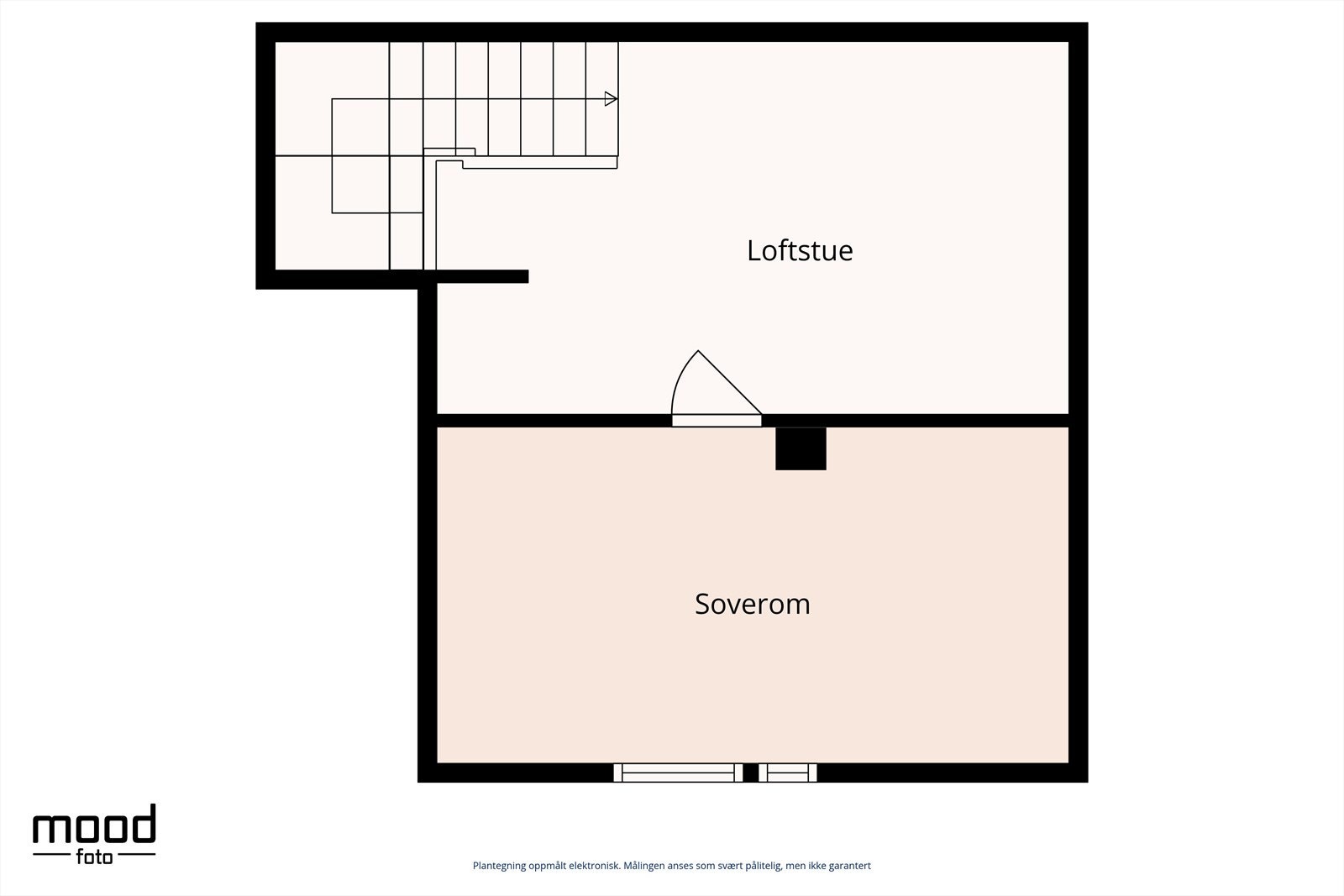 Loftsetasjen er innredet med en loftstue og et soverom. Det er uvisst om bruken av rommene er godkjent. Galleribilde