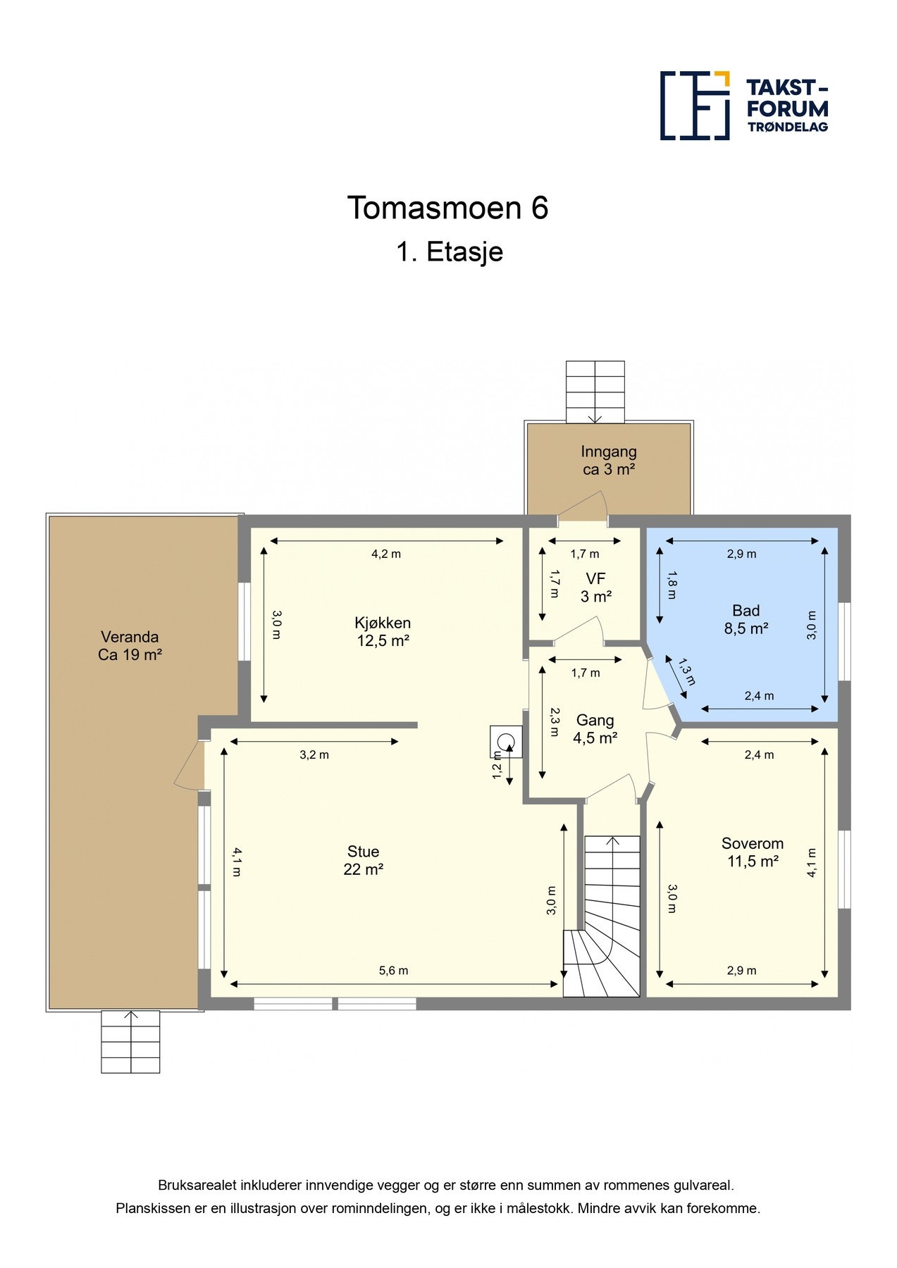Planskisse 1 - etasje Galleribilde