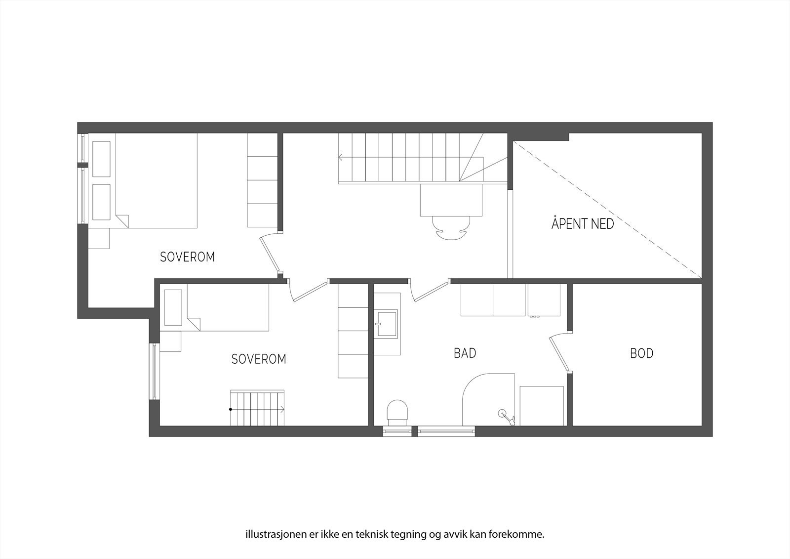 Plantegning 2.etg. Galleribilde
