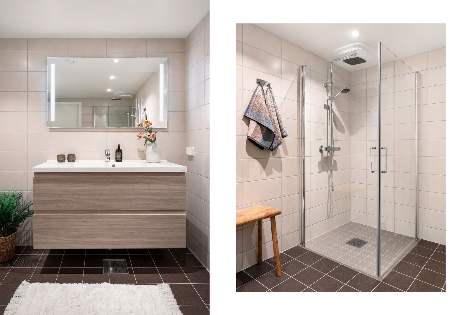 Badet er av sjeldent god størrelse med alt du trenger. Galleribilde