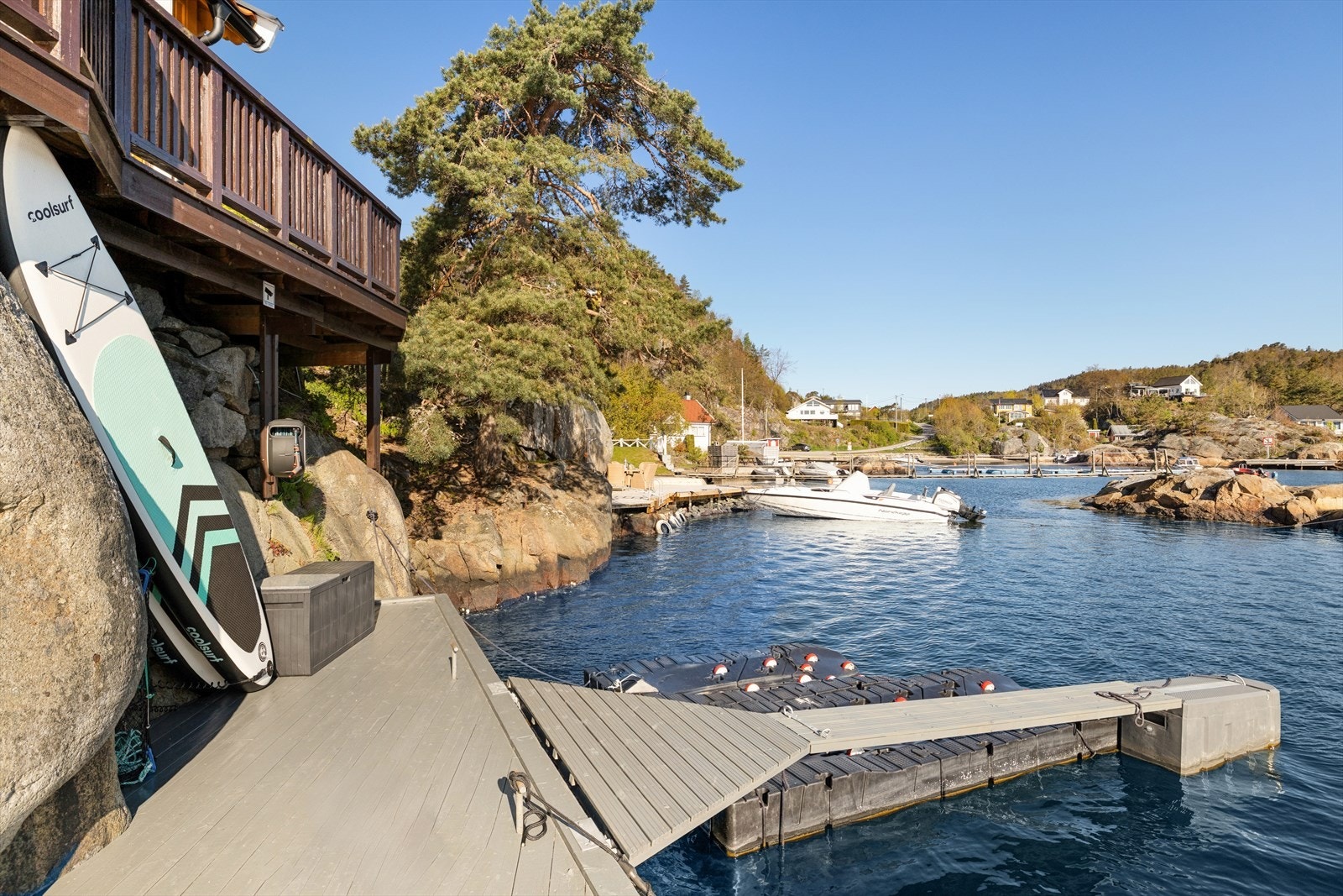God plass for vannsportaktiviteter som padling og bading. Galleribilde