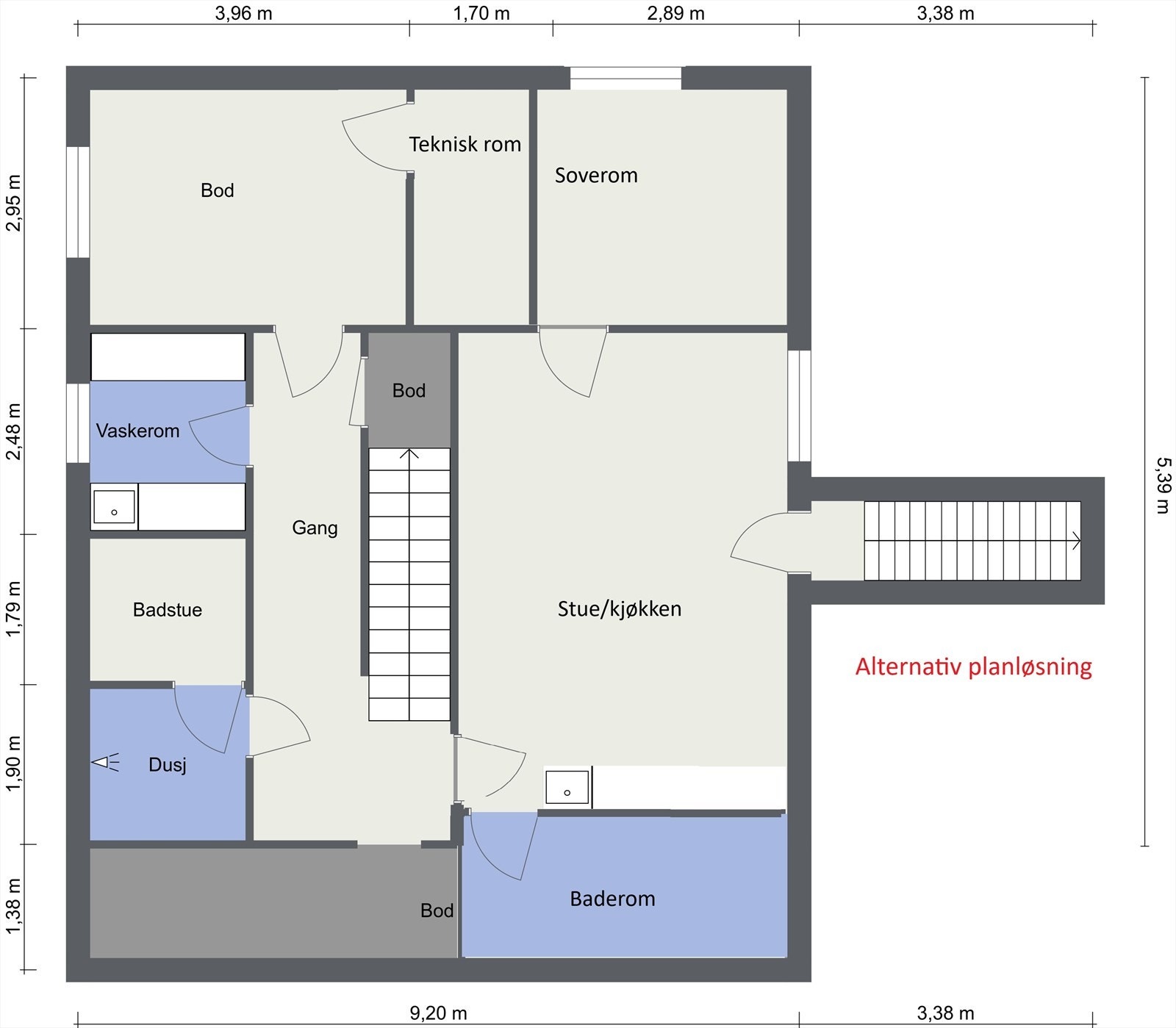 Alternativ planløsning Galleribilde
