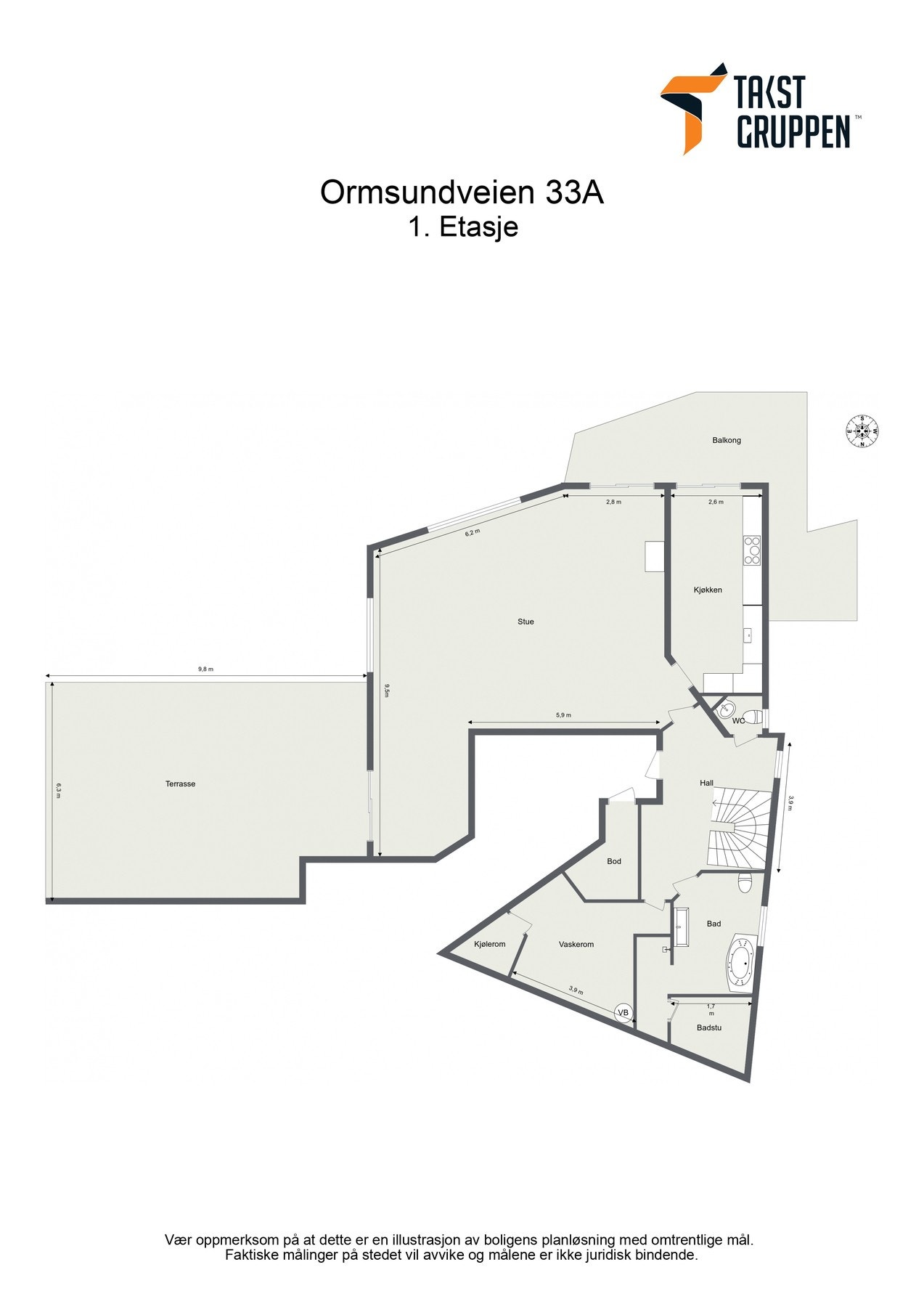 Plantegning 1.etasje Galleribilde