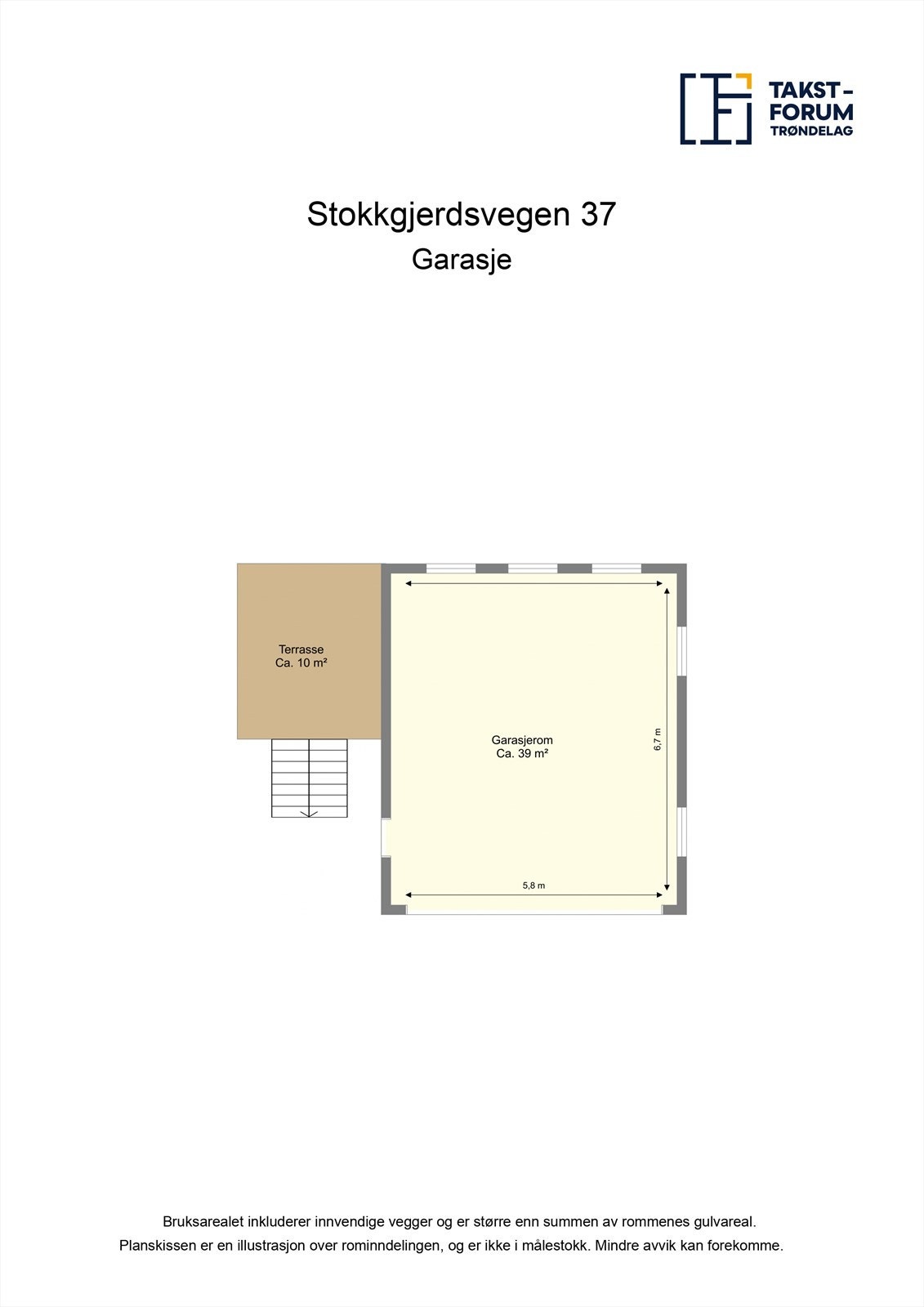 Planskisse dobbelgarasje. Galleribilde