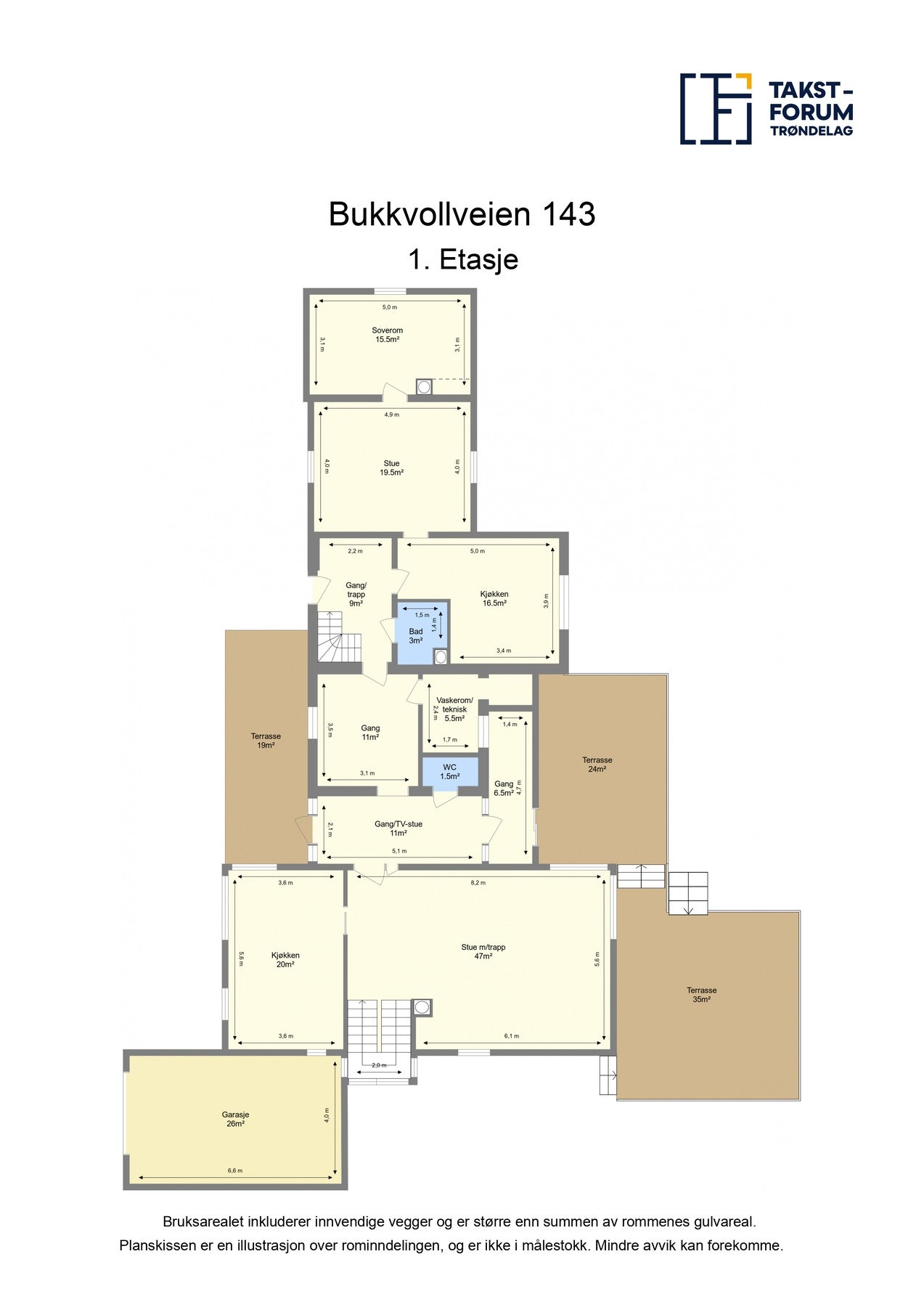 Plan 1. etasje Galleribilde