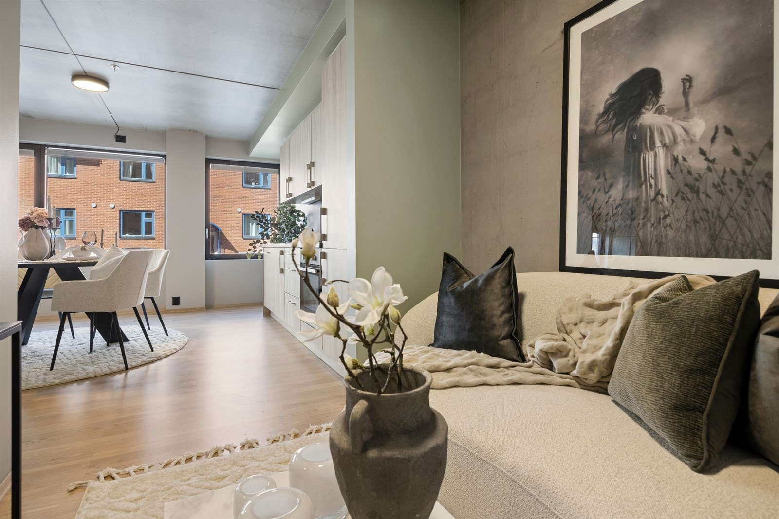 Leiligheten har balansert ventilasjon som sikrer et godt inneklima. Galleribilde
