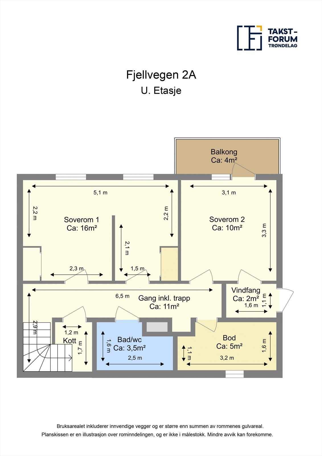 Planskisse u.etasje. Galleribilde