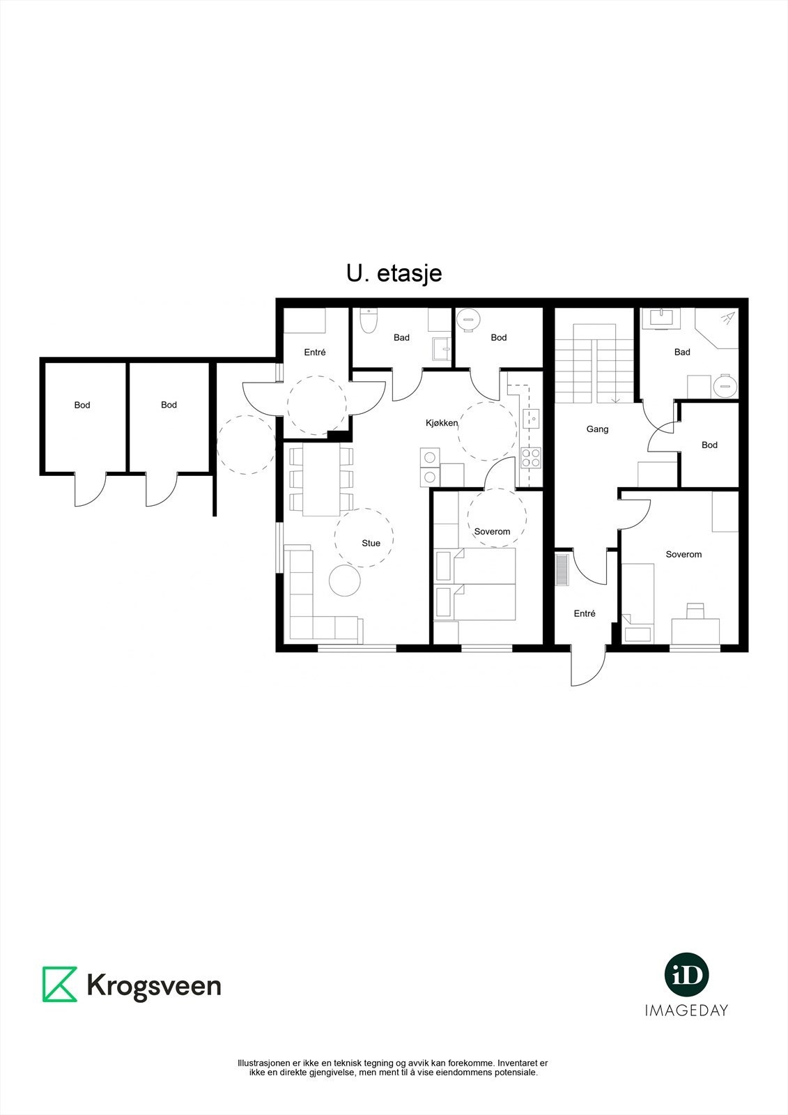 Plantegning - Kjeller/underetasje Galleribilde