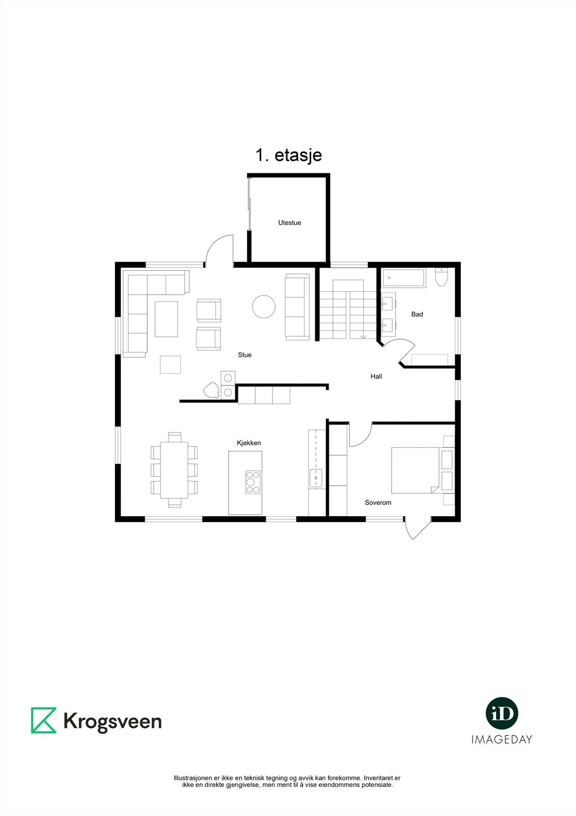 Plantegning - 1. etasje Galleribilde