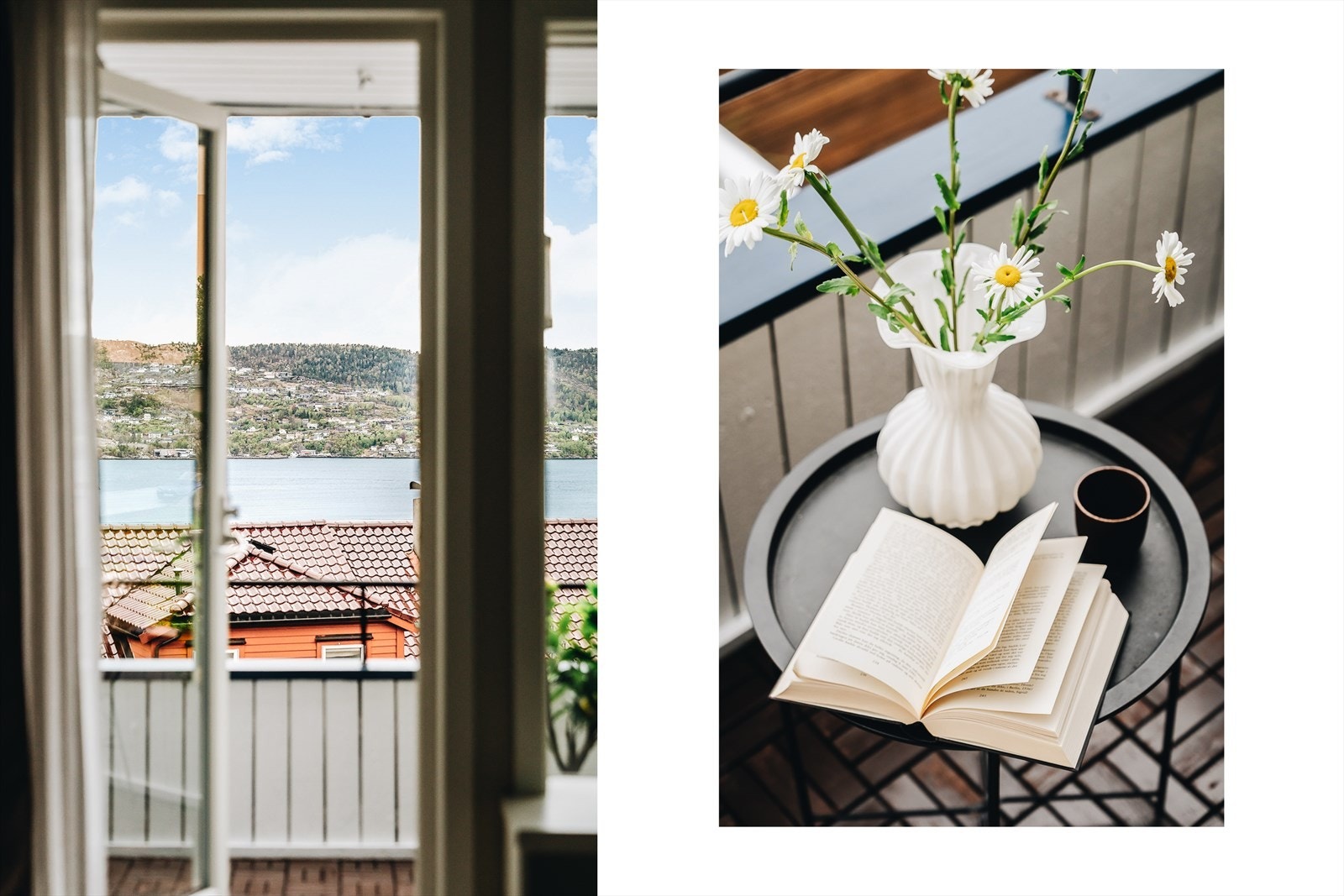 Fra stuen er det utgang til altanen på 10,8 m², hvor du kan nyte gode solforhold og flott utsikt mot sjø og by. Altandør i denne etasjen ble skiftet i 2005. Galleribilde