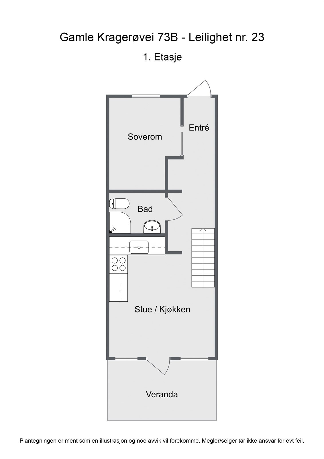 1. etasje - Plantegning Galleribilde