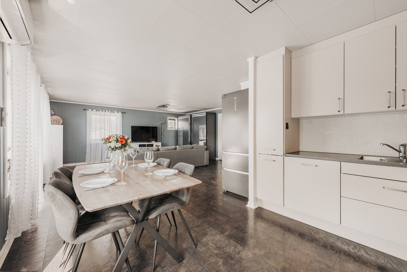 Det ble montert varmepumpe i 2019. Galleribilde