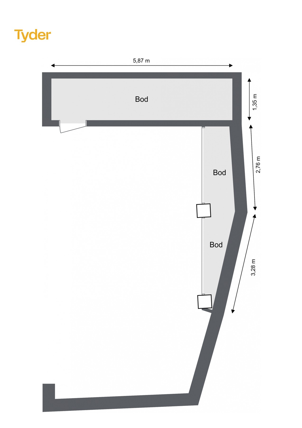 Plantegning underetasje carport. Galleribilde