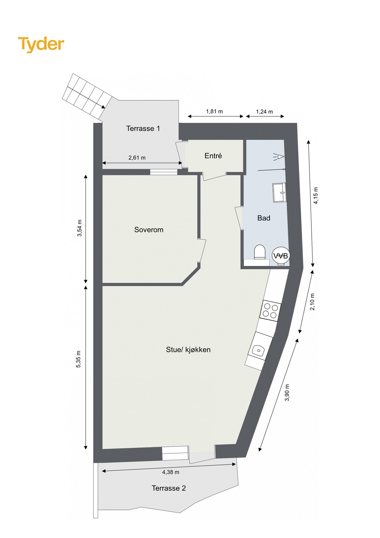 Plantegning 1.etasje carport. Galleribilde
