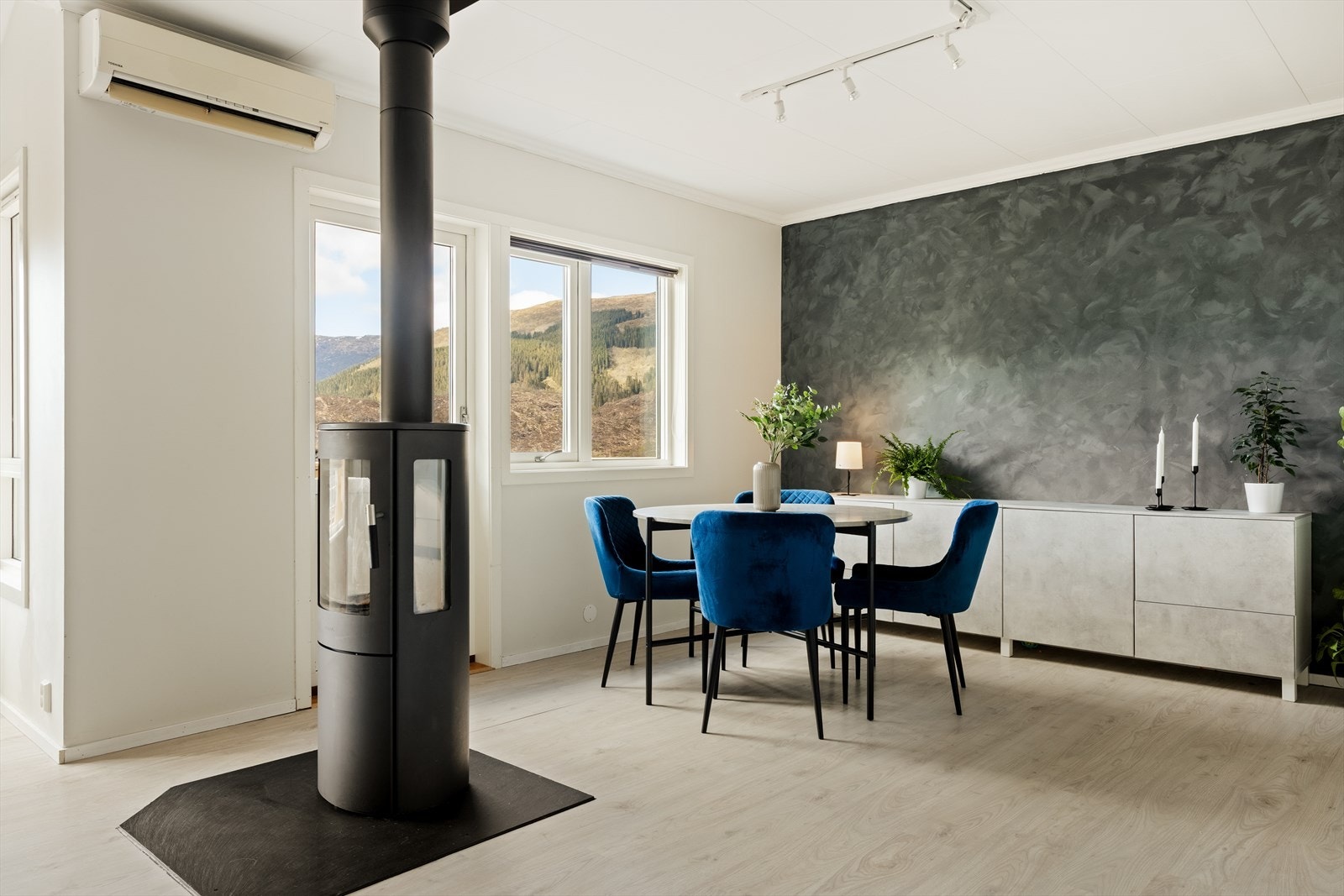 Utgang til stort uteområde fra stuen Galleribilde