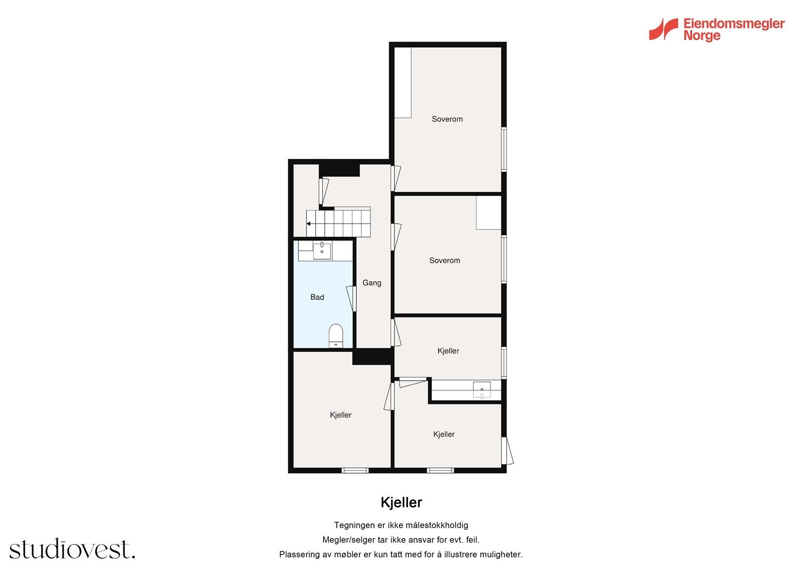 Plantegning kjeller. Galleribilde