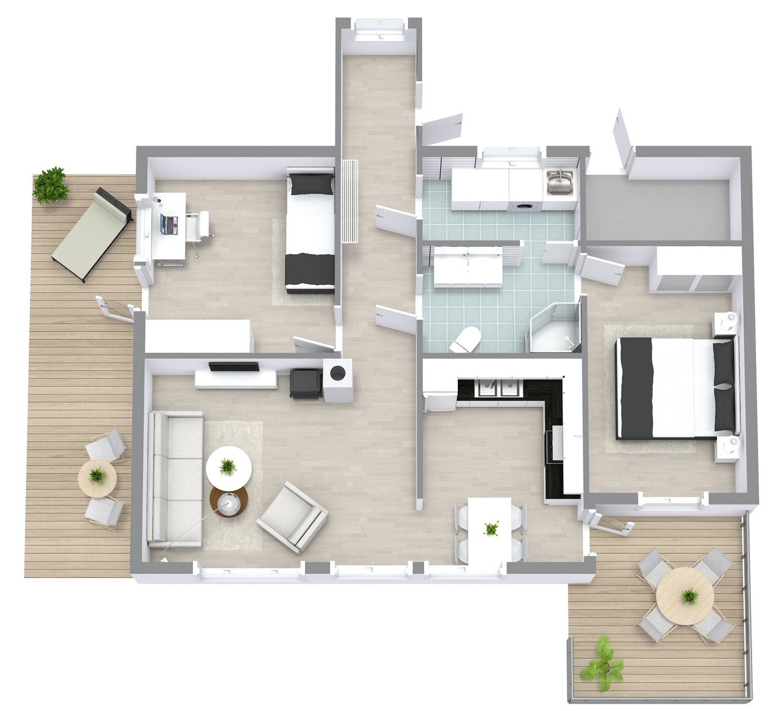 Plantegning 3D Galleribilde