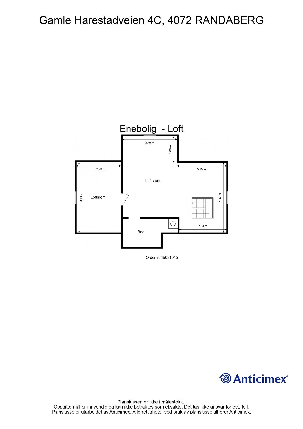 Plantegning loft Galleribilde