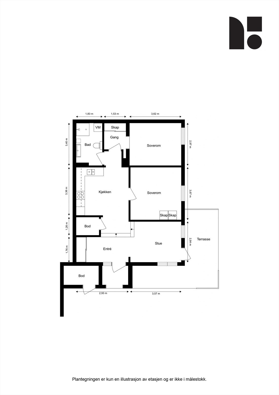 Plantegning Kjeller Galleribilde