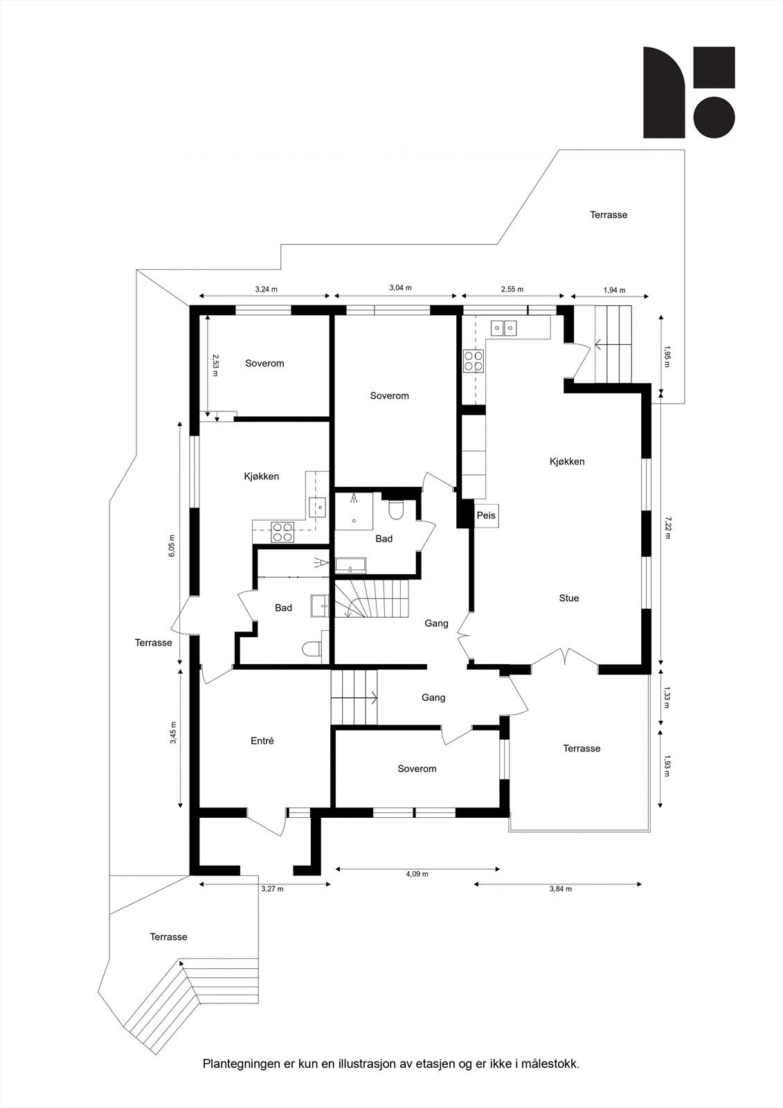 Plantegning 1.Etasje Galleribilde