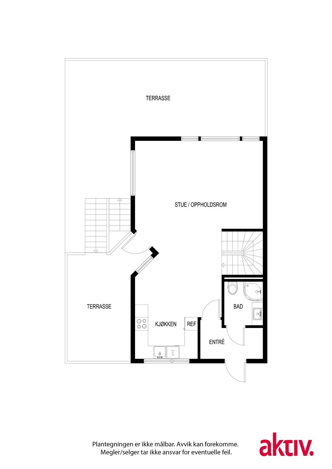 Plantegning 1.etg. Galleribilde