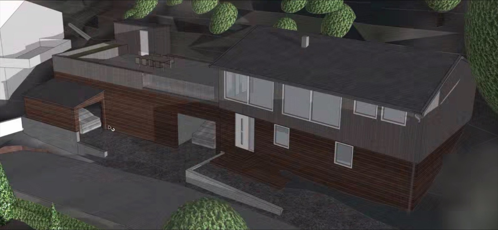 Arkitekt har skissert opp en eventuell løsning. Galleribilde